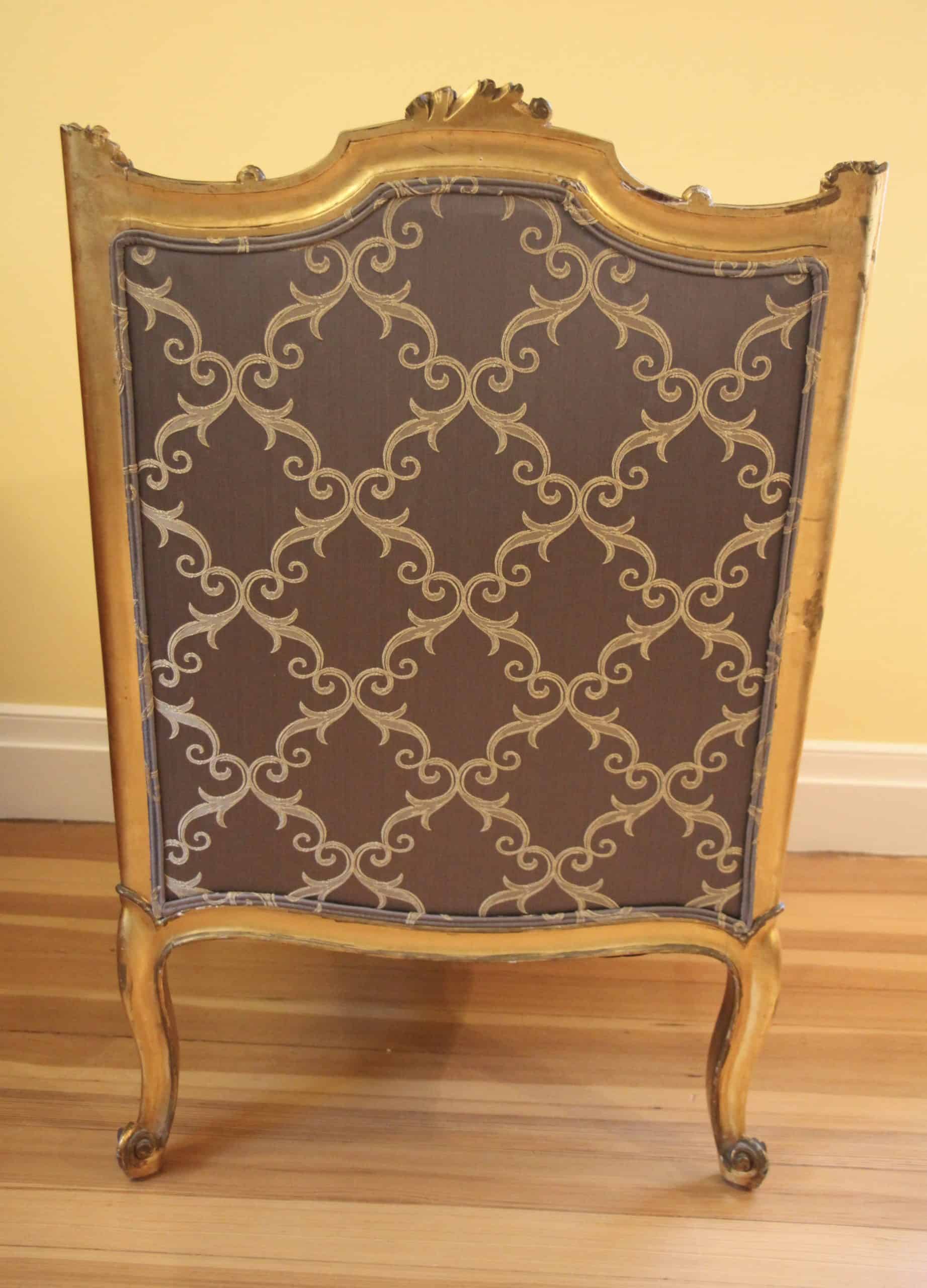 19th Century Gilded Wood Bergere- back- styylish