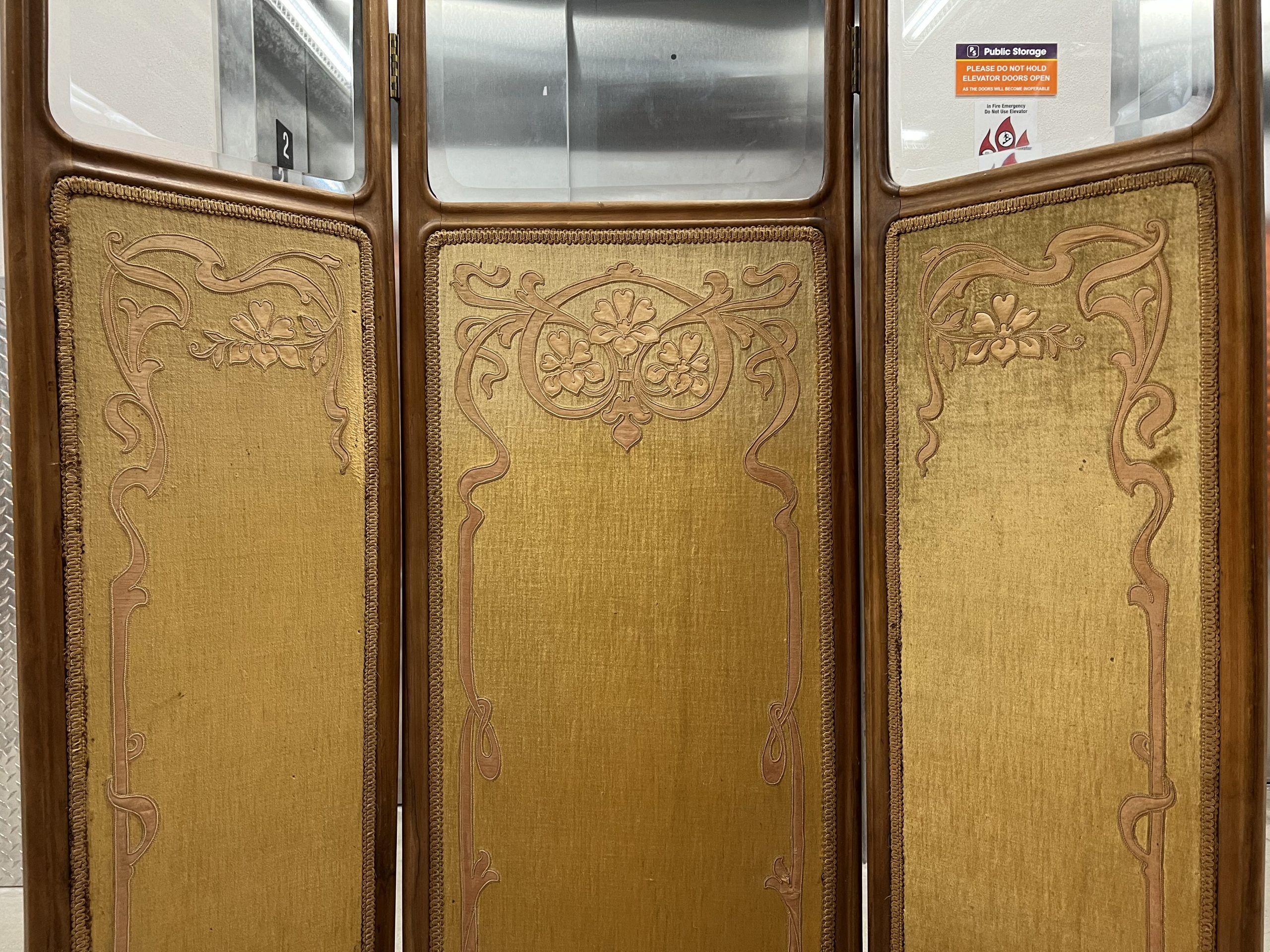 Art Nouveau Dressing Screen, Belgium 1910 - Image 3