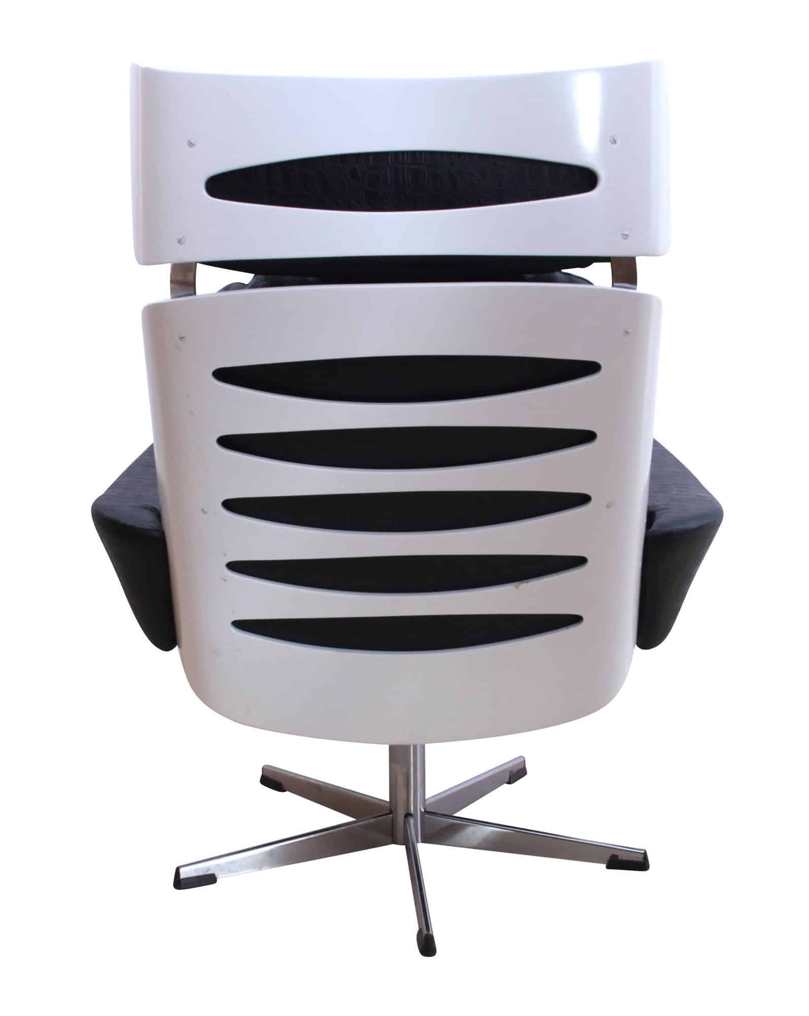 Space Age Lounge Chair, White Lacquer, Germany, 1970s - Image 3