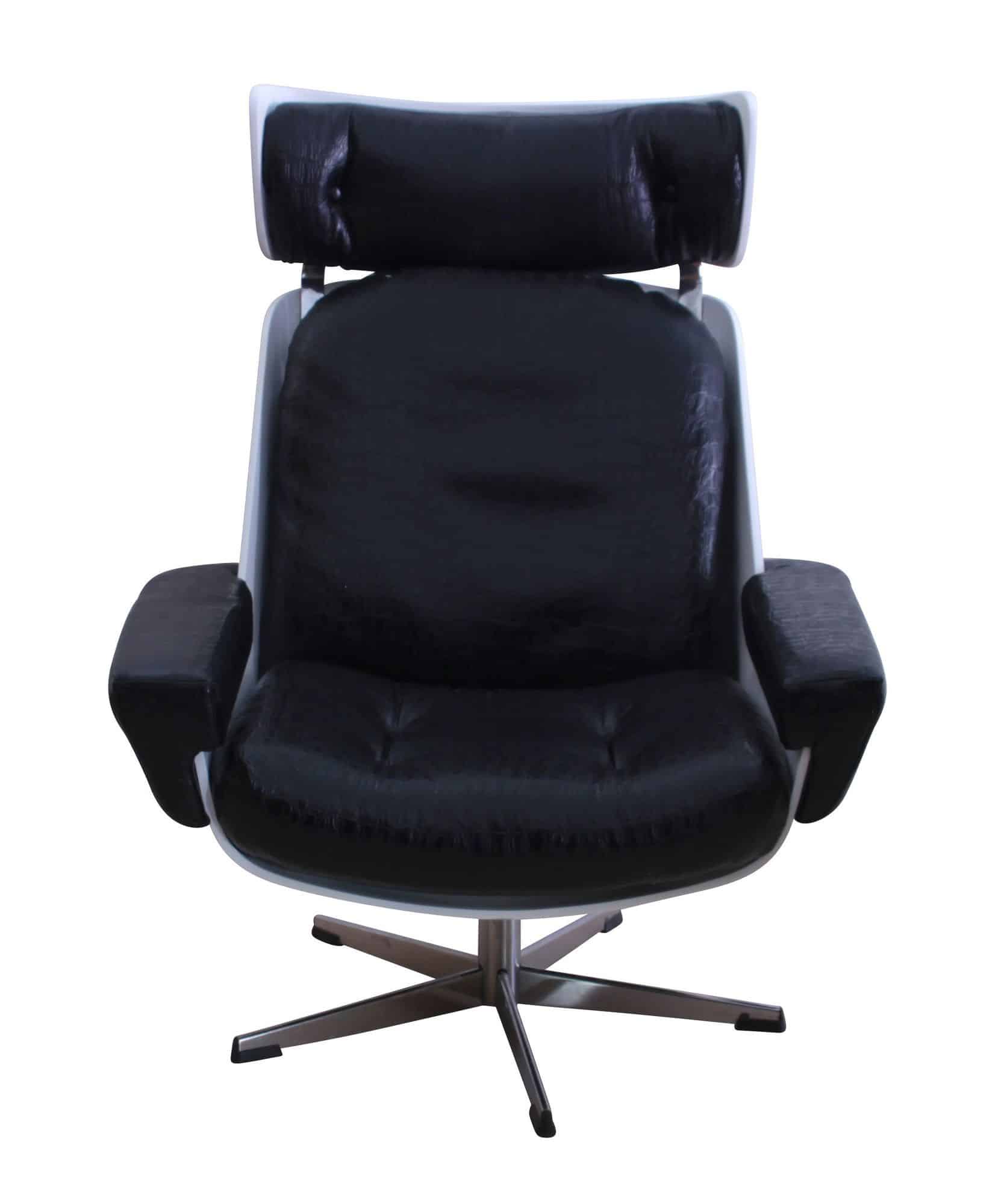 Space Age Lounge Chair, White Lacquer, Germany, 1970s - Image 4