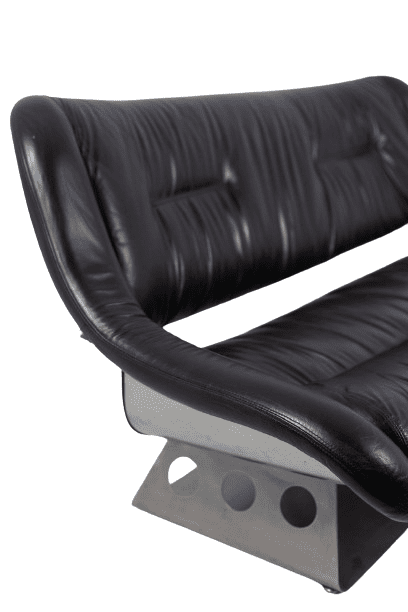 Metal and Leather Living Room Set, 1970s - Image 17