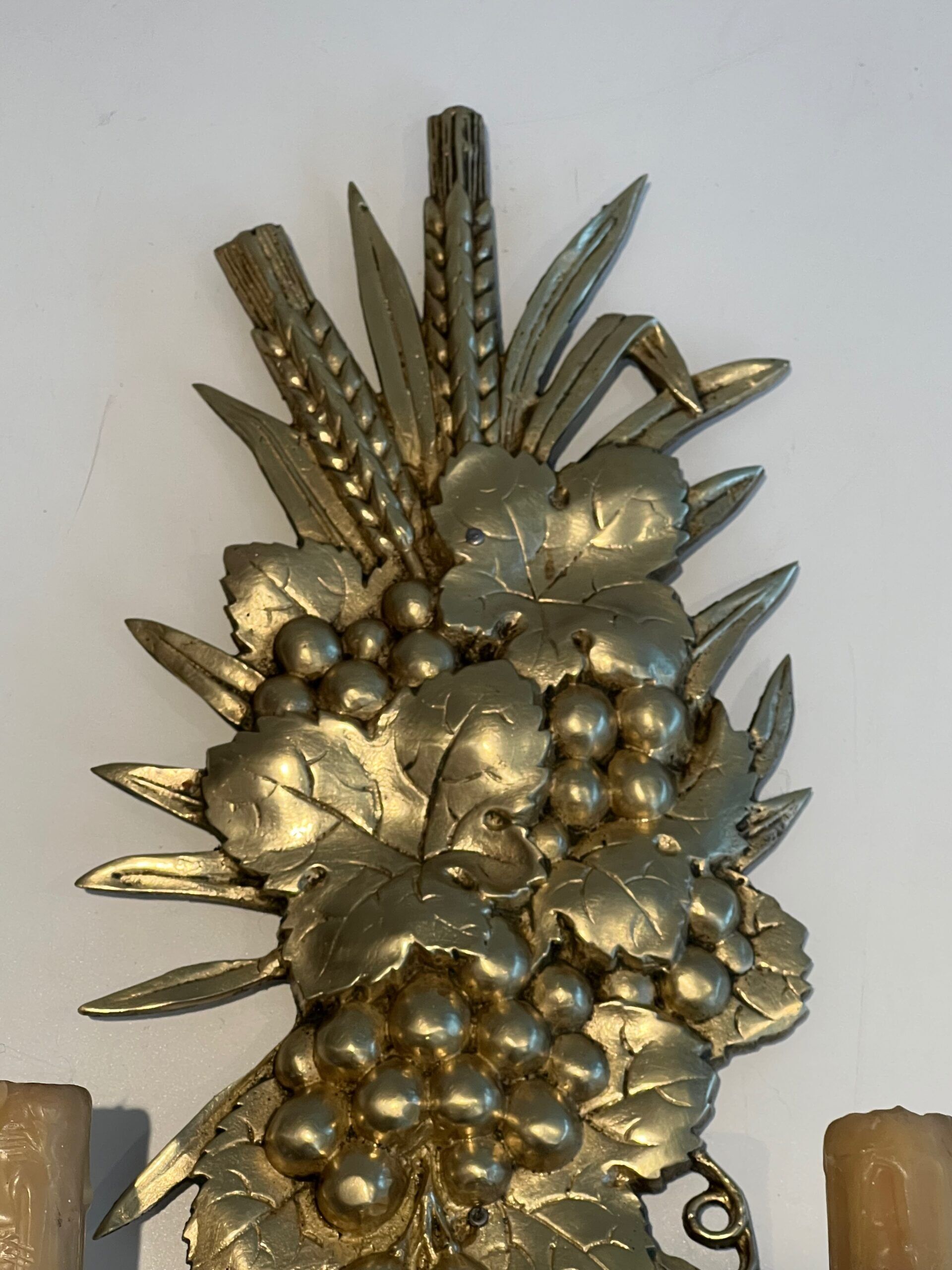 Pair of Bronze and Wrought Iron Sconces - Image 17