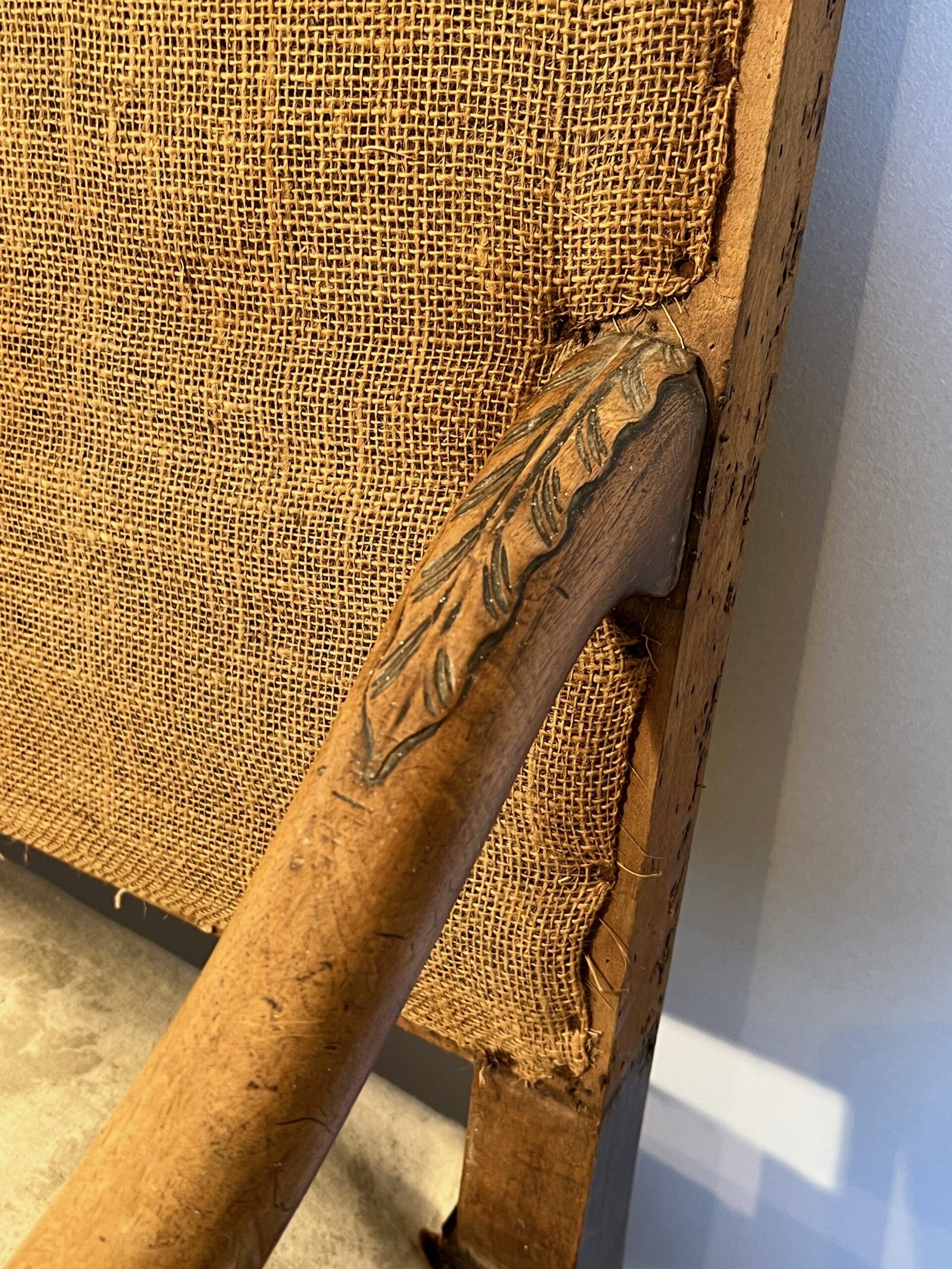 Louis XIII Style High-Backed Walnut Sofa - Image 6