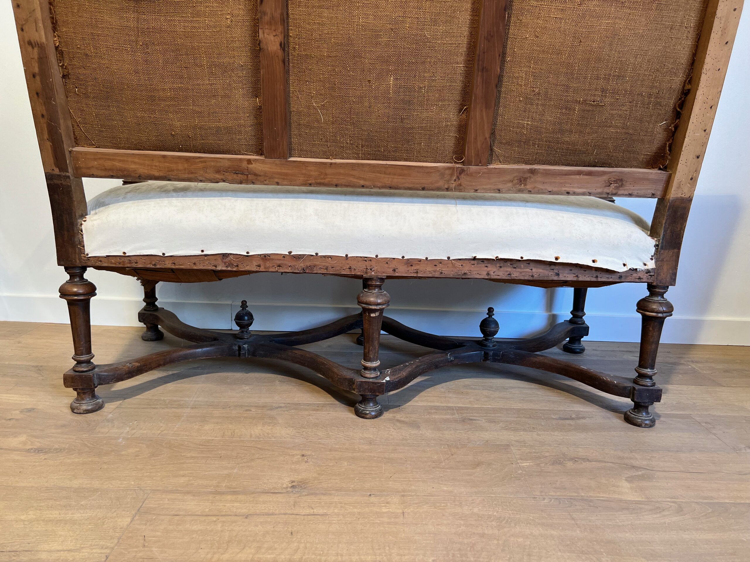 Louis XIII Style High-Backed Walnut Sofa - Image 14