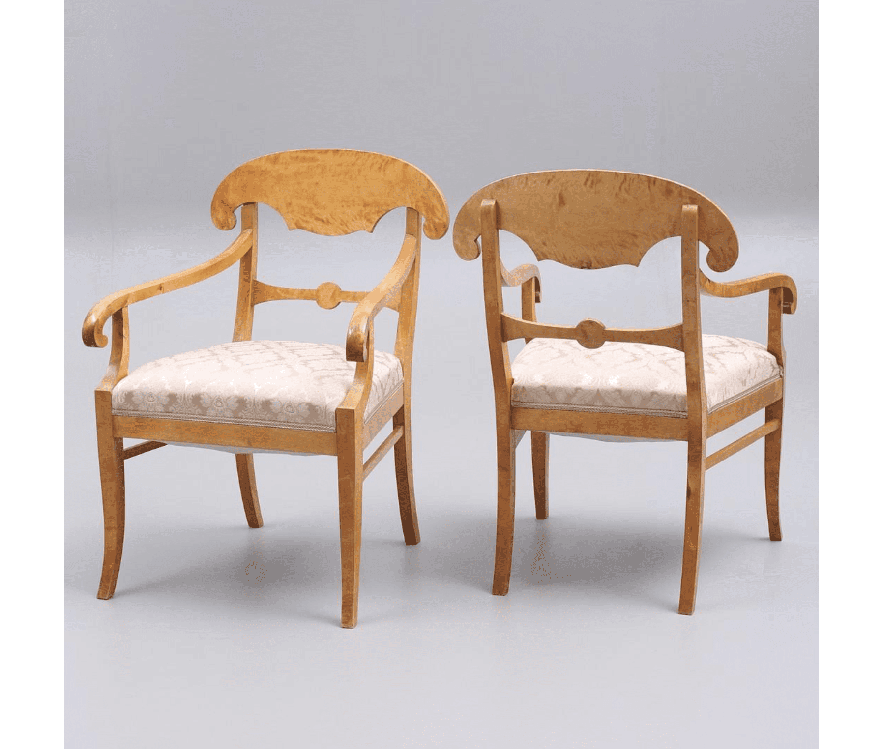 Biedermeier Carver Chairs - Front and Back - Styylish