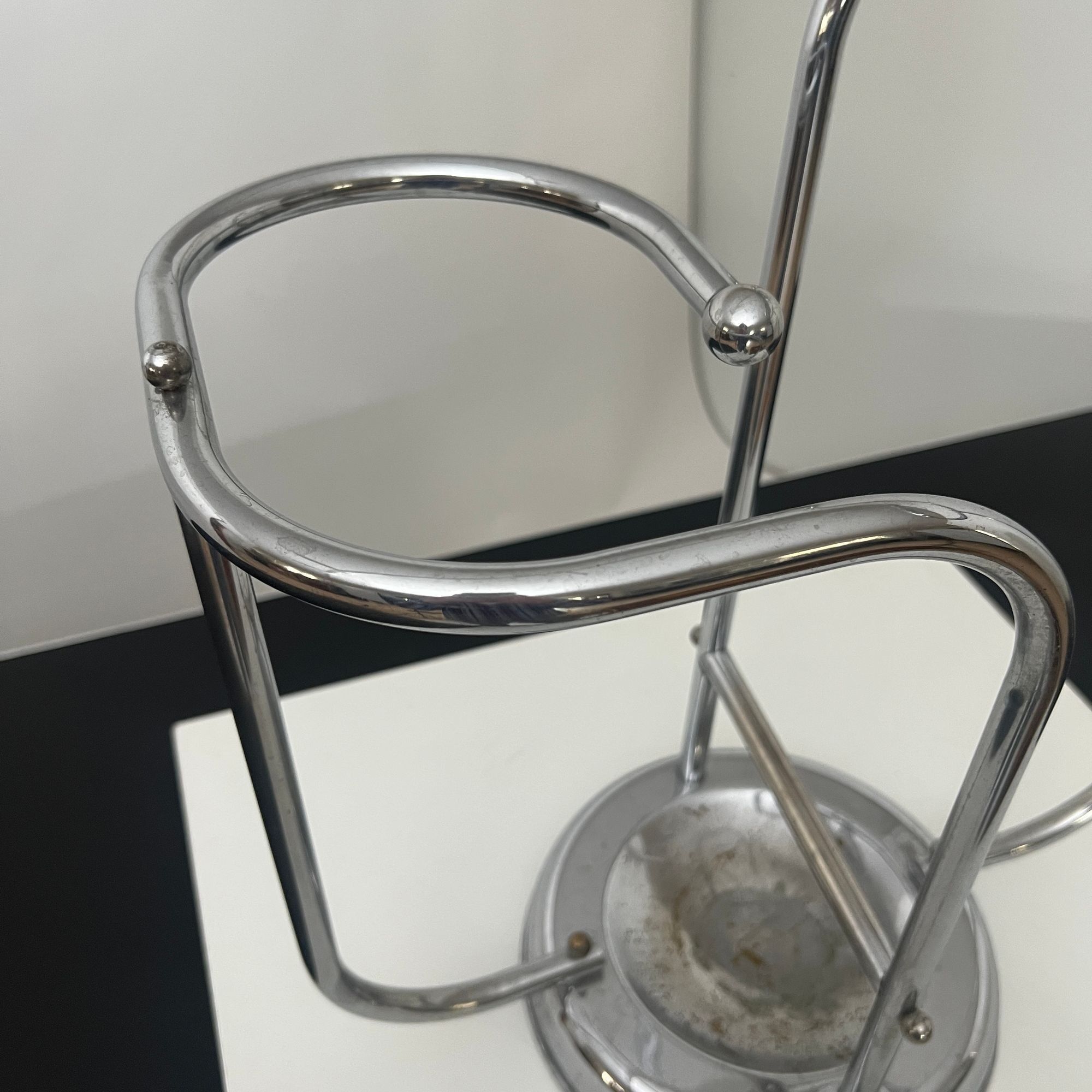 Chrome Umbrella Stand, Art Deco, Belgium circa 1930 - Image 4