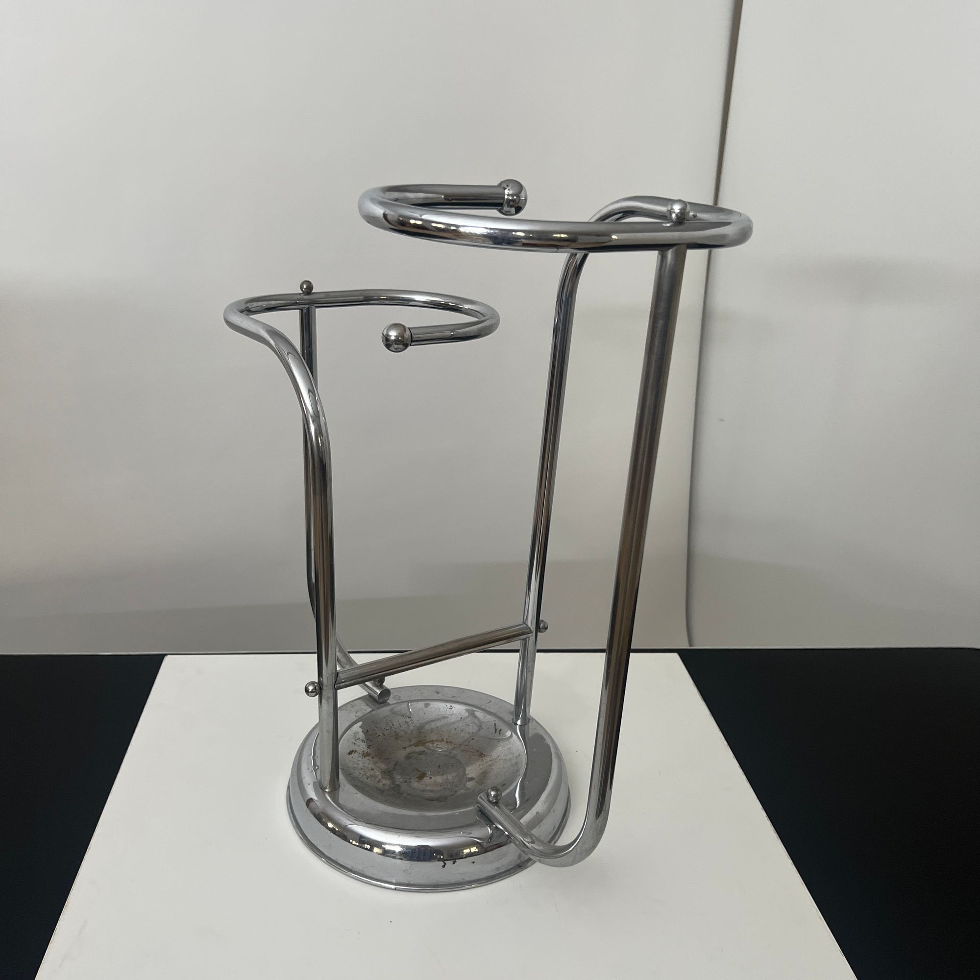 Chrome Umbrella Stand, Art Deco, Belgium circa 1930 - Image 7