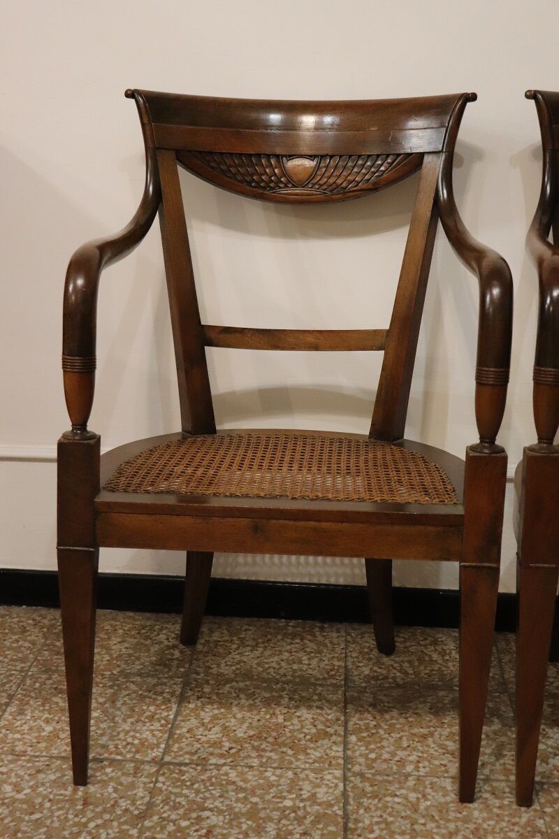 Pair of Directoire Armchairs, Italy 1800 - Image 3