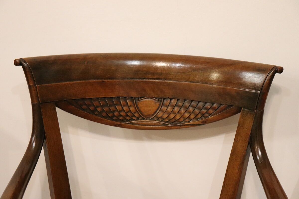 Pair of Directoire Armchairs, Italy 1800 - Image 5