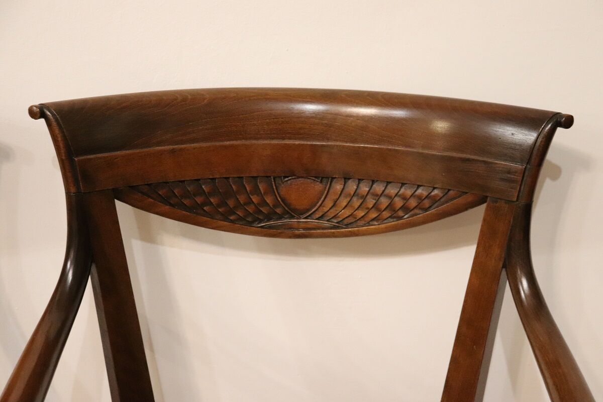 Pair of Directoire Armchairs, Italy 1800 - Image 6