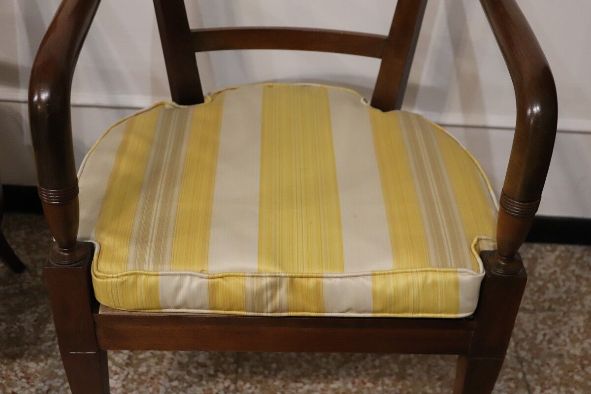 Pair of Directoire Armchairs, Italy 1800 - Image 11