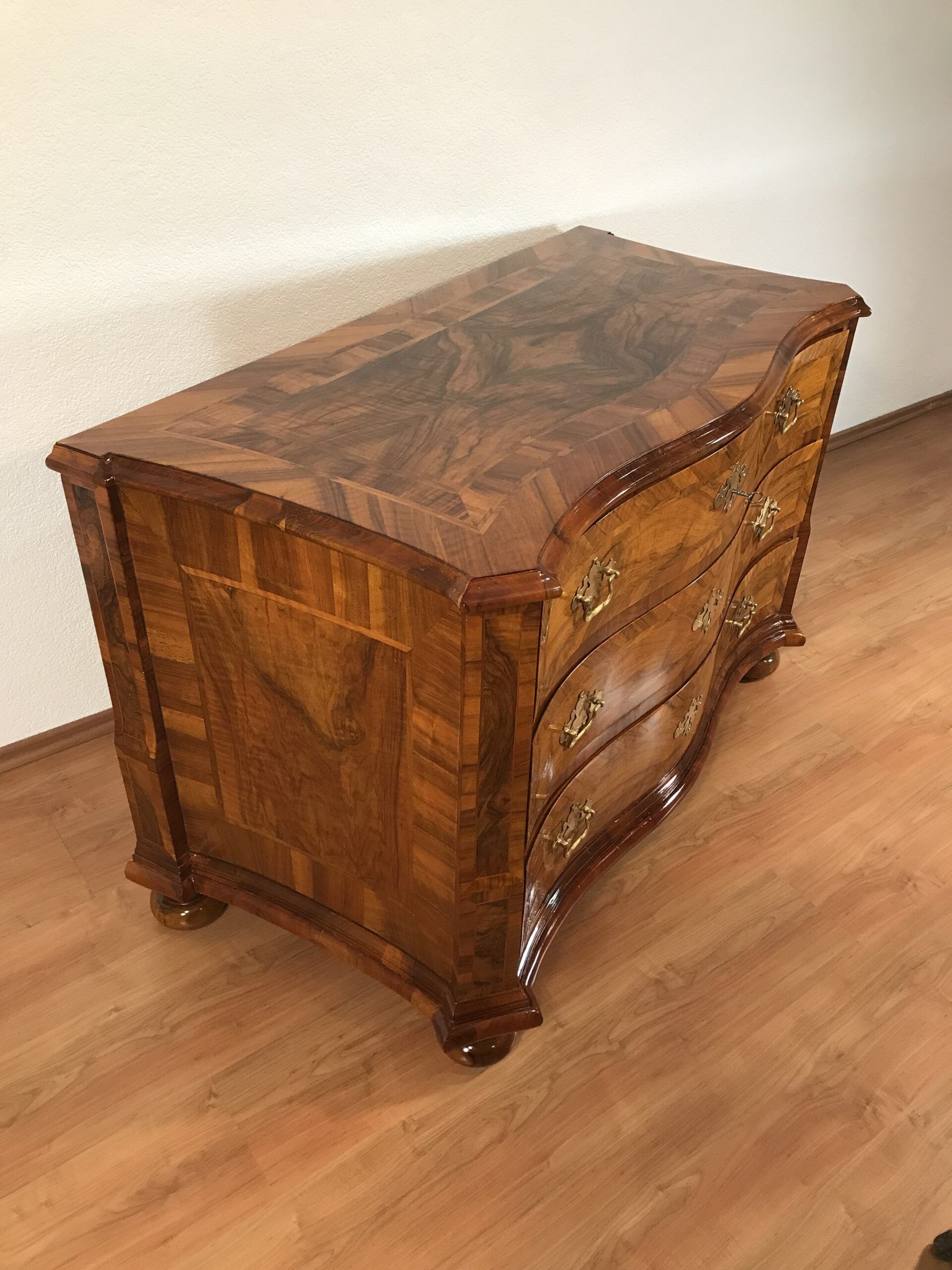 Luxury antique case piece, German Baroque chest of drawers, expertly refinished- Styylish