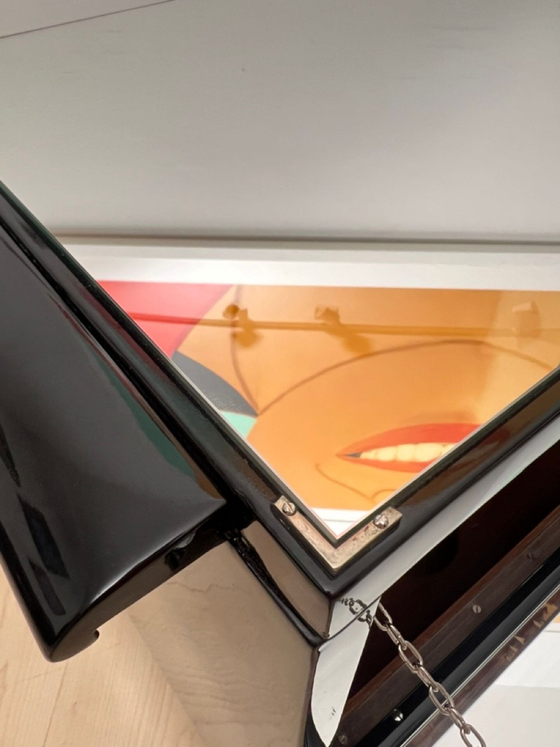 French Art Deco Bar Cart, Black Lacquer, France circa 1930 - Image 12