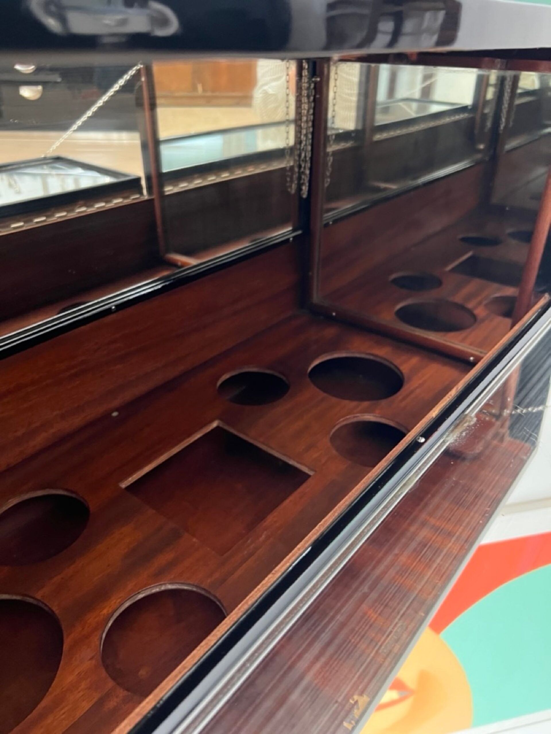 French Art Deco Bar Cart, Black Lacquer, France circa 1930 - Image 18