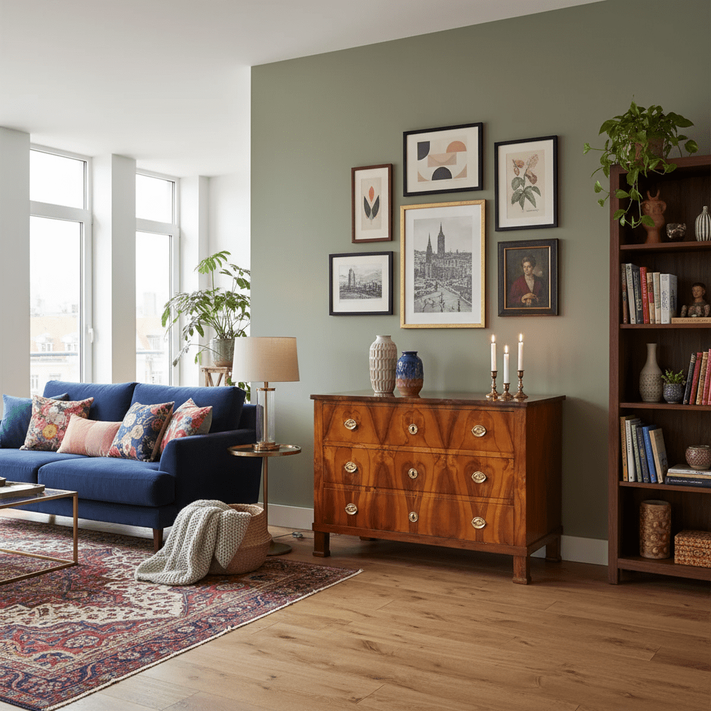 Biedermeier Walnut Chest of Drawers, 1820 - Image 3