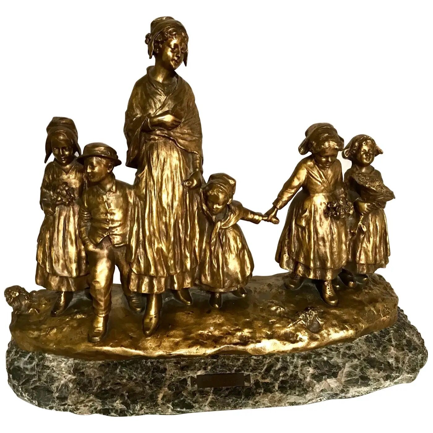 Joseph d'Aste Bronze Sculpture Fête au Village- Styylish