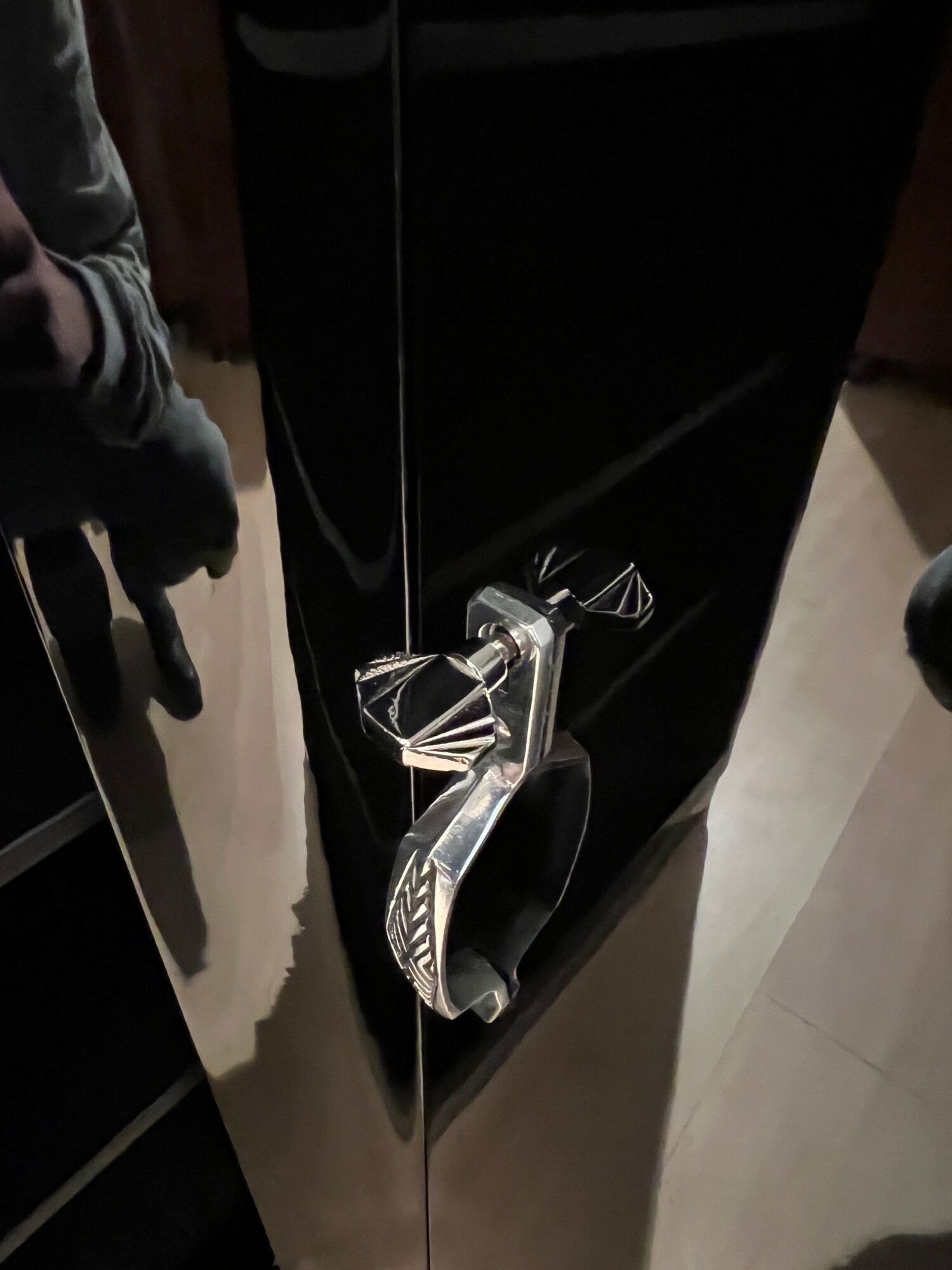 Art Deco Corner Bar with 4 Stools, France circa 1930 - Image 16