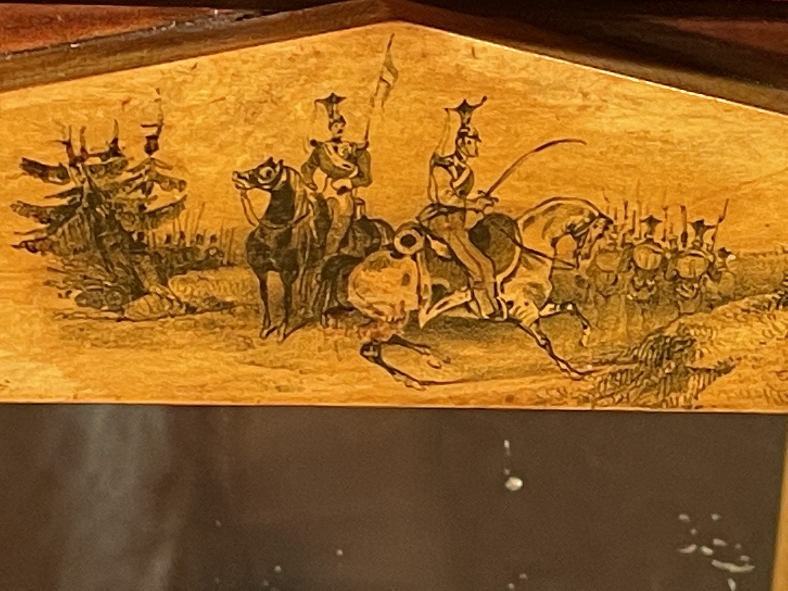 Biedermeier Secretary Desk- decoration on the writing compartment- styylish