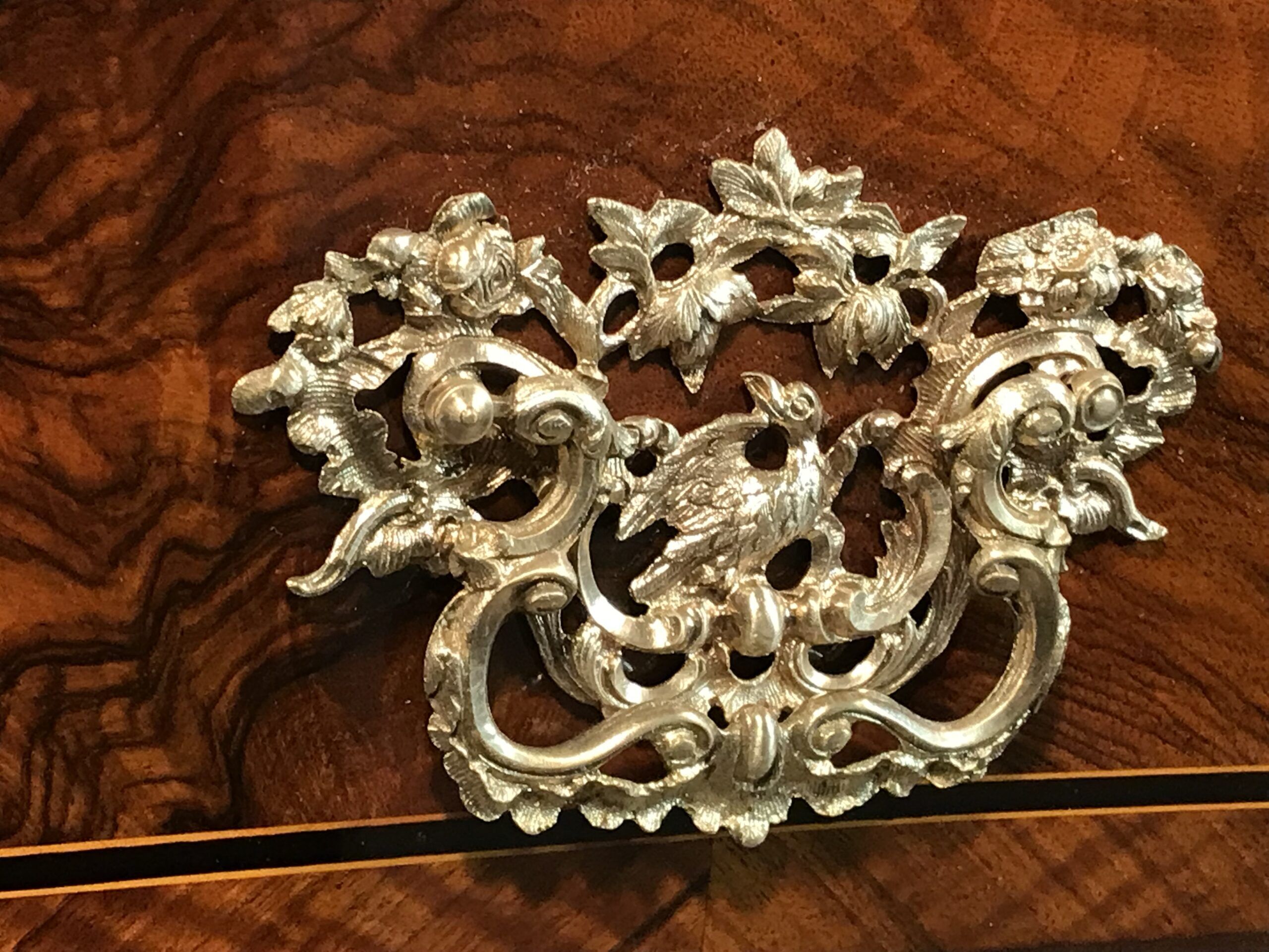 Louis XVI Secretary Desk - drawer closeup - Styylish