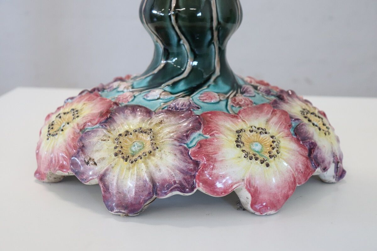 Art Nouveau Column with Ceramic Vase, Early 20th Century - Image 16