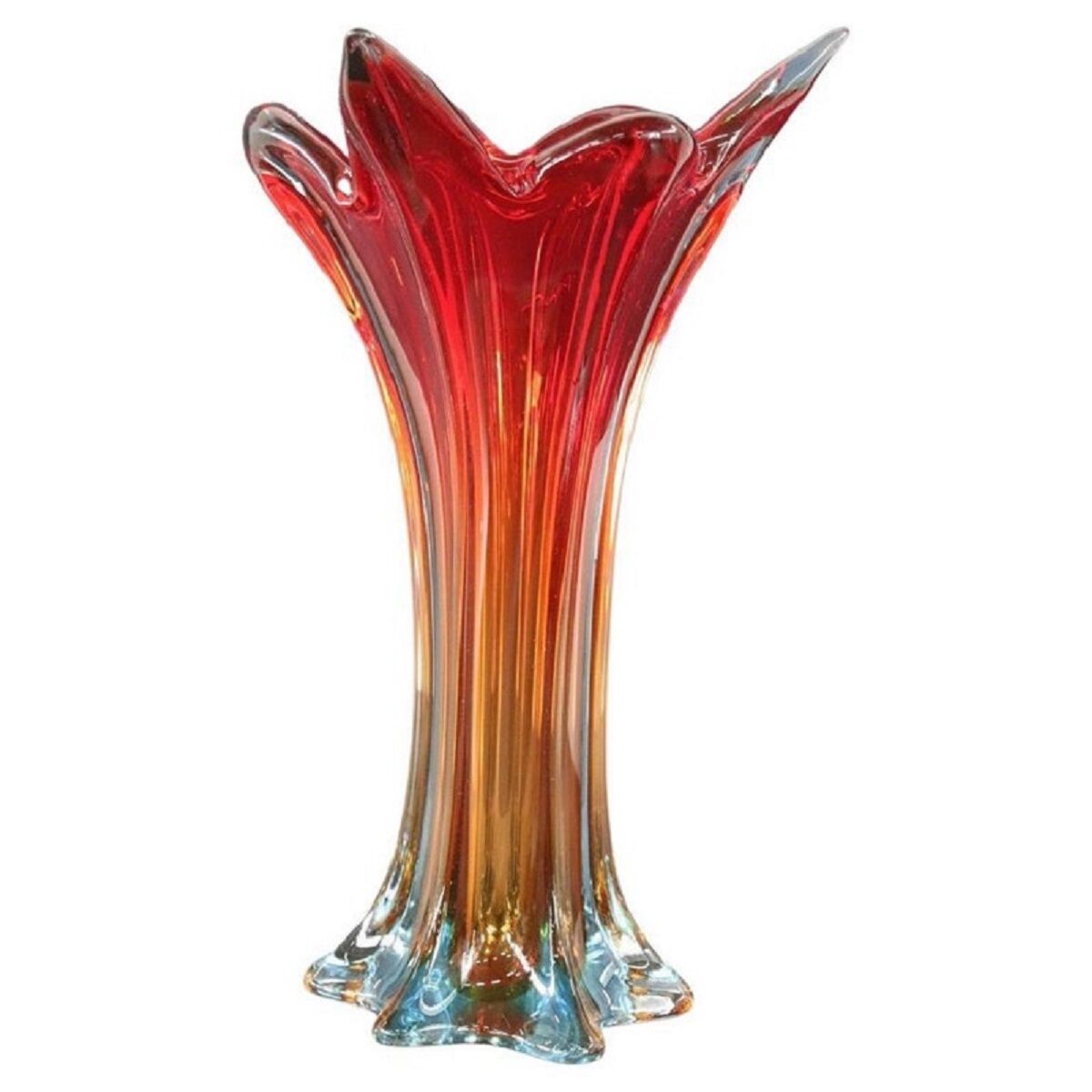Murano Glass Red Vase - Vintage Lighting for Sale - Styylish