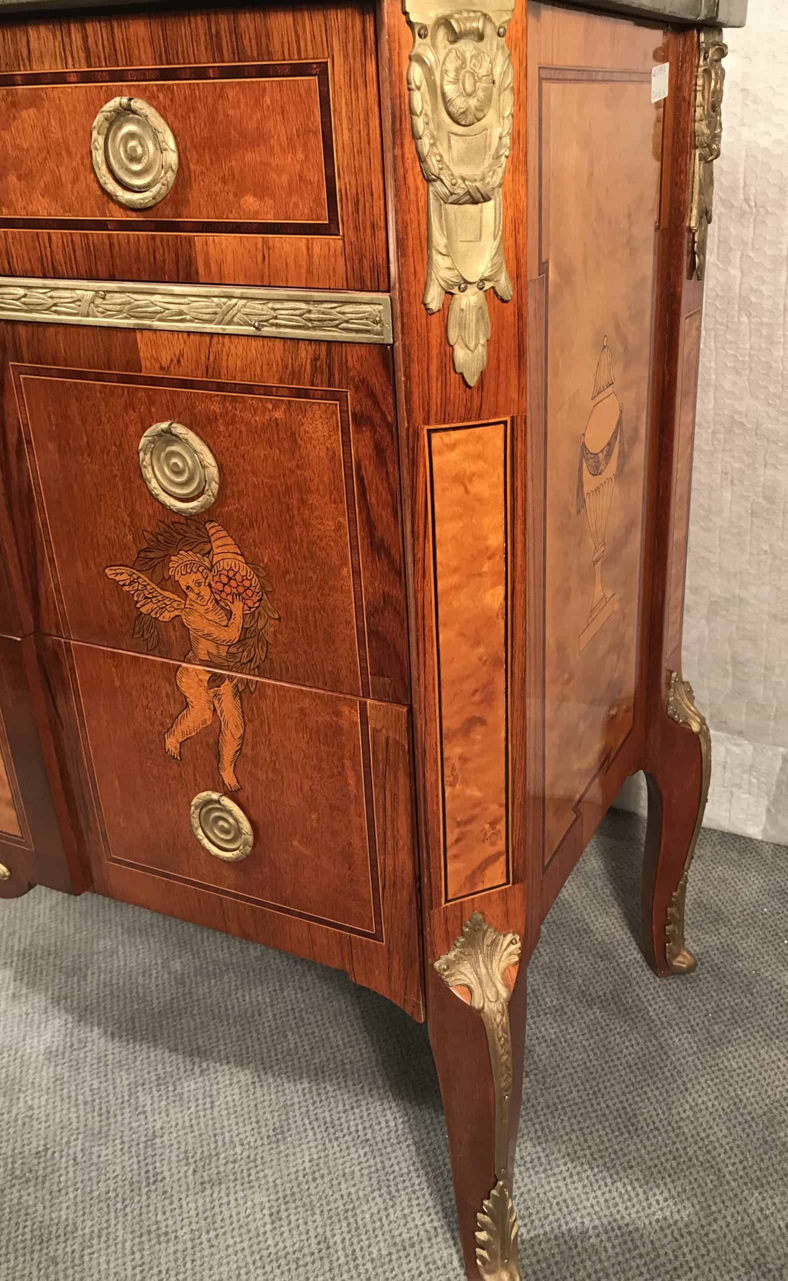 Commode Gustave Scandinave – Style Danois – 3 Tiroirs – Rose – Reproduction