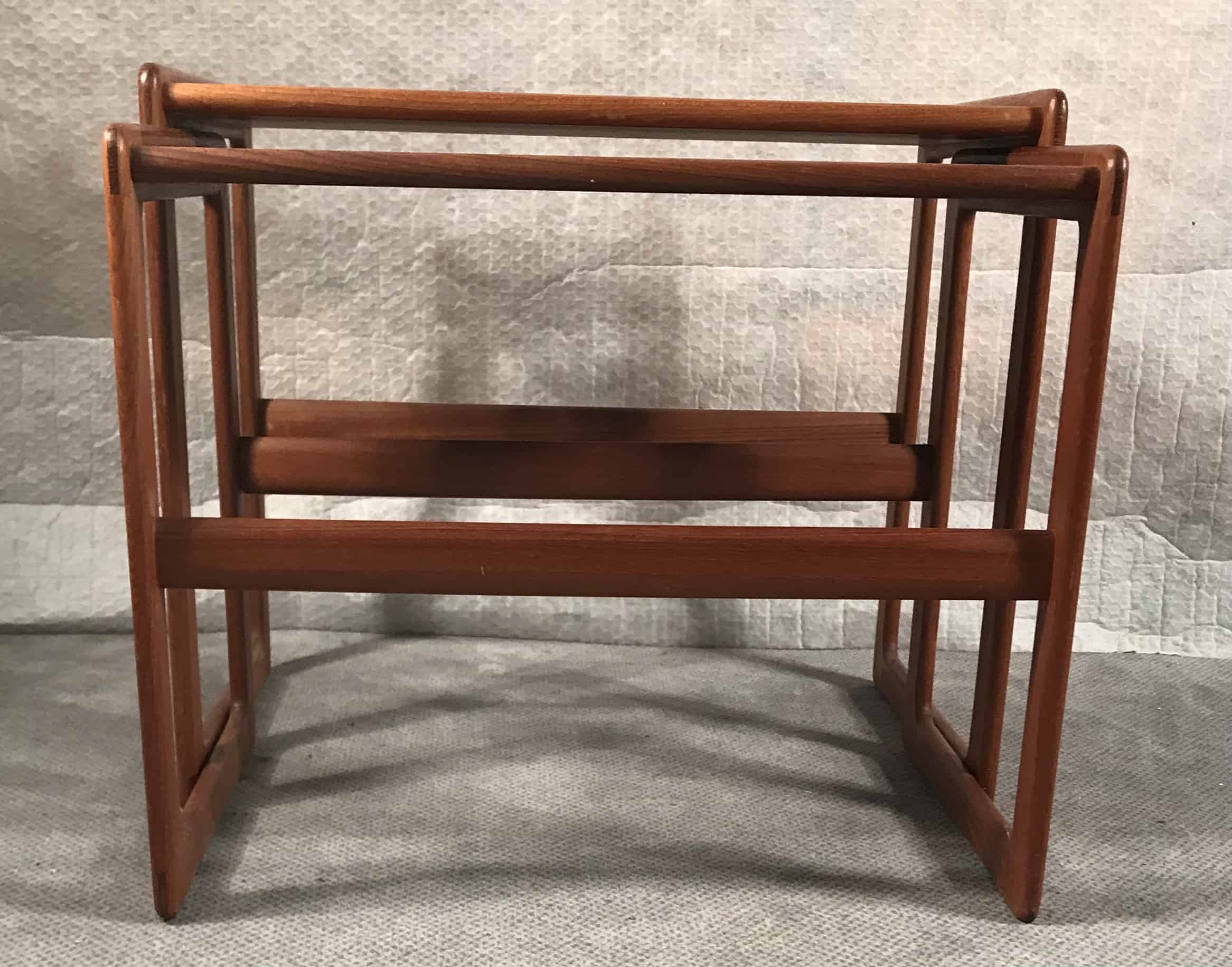 Mid-century Nesting tables- teak wood, back view- Styylish