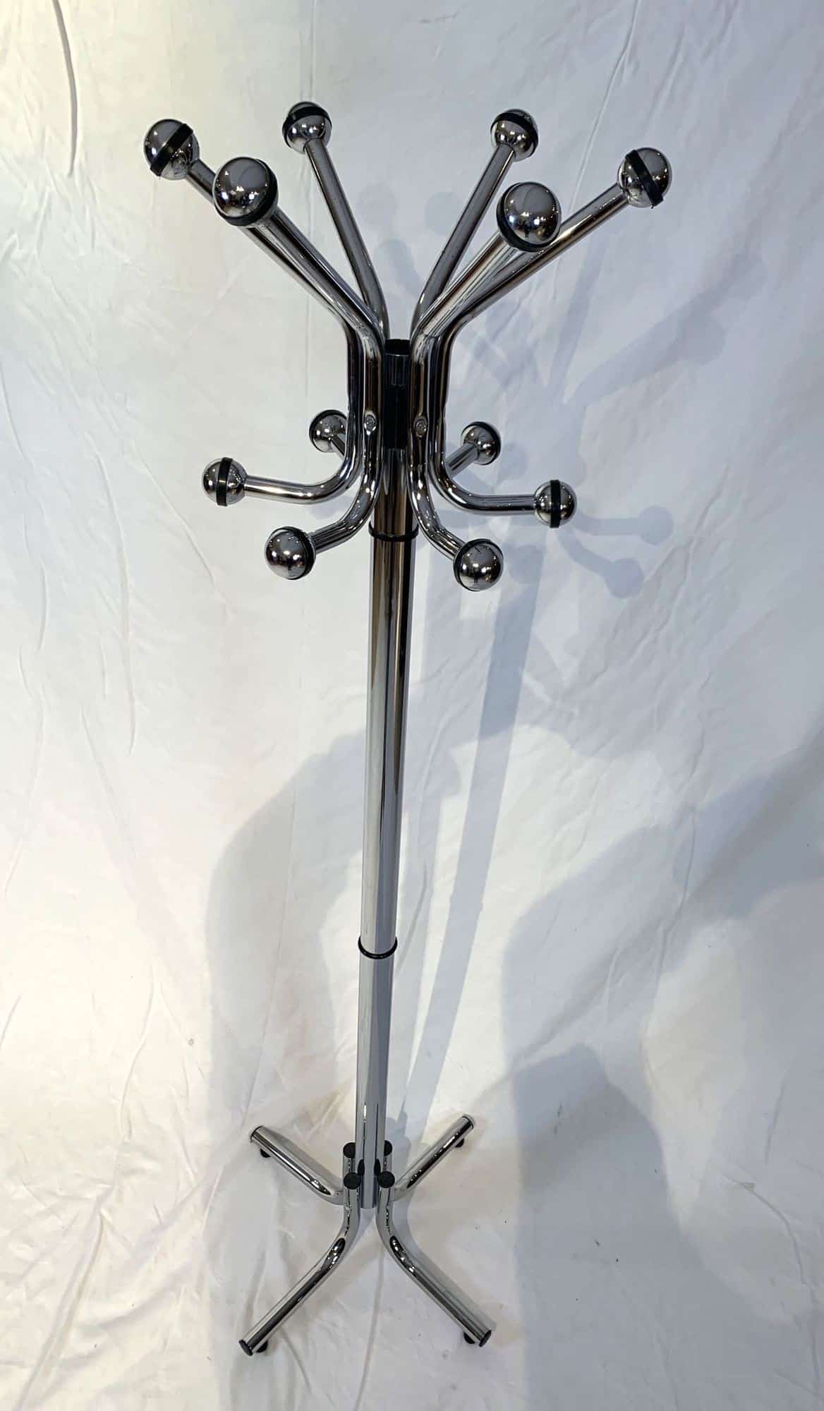 Space Age Coat Rack, Chrome Plated, France, 1960s-1970s - Image 5