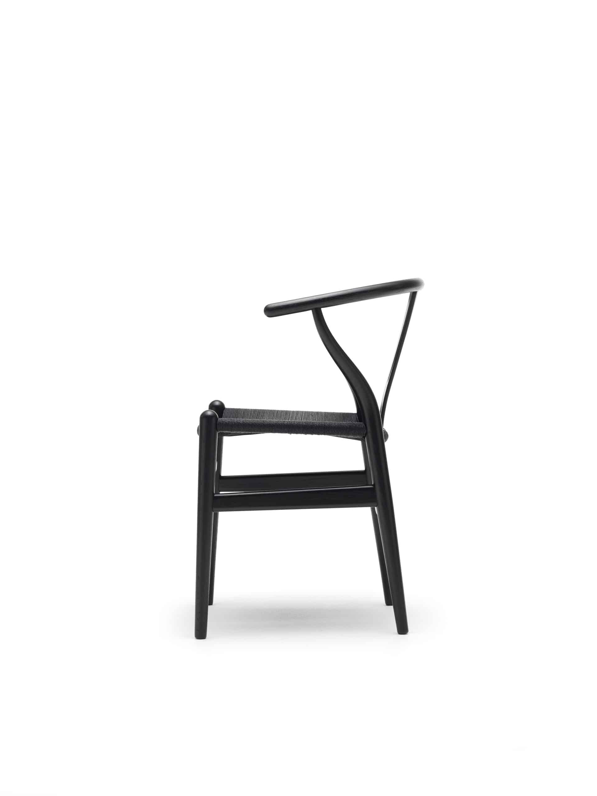CH24 Wishbone Chair, Black Paper Cord - Image 13