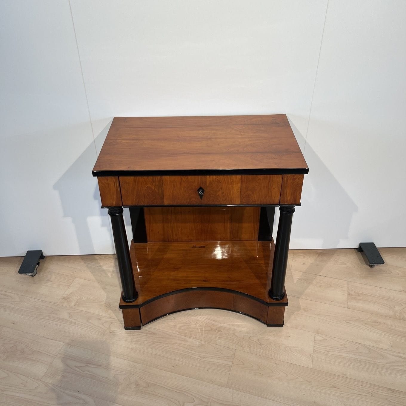 Biedermeier Console Table, Two Drawers, Cherry Veneer, South Germany circa 1820 - Image 3