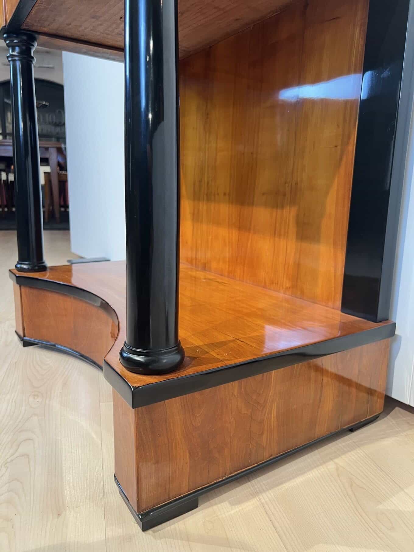 Biedermeier Console Table, Two Drawers, Cherry Veneer, South Germany circa 1820 - Image 10