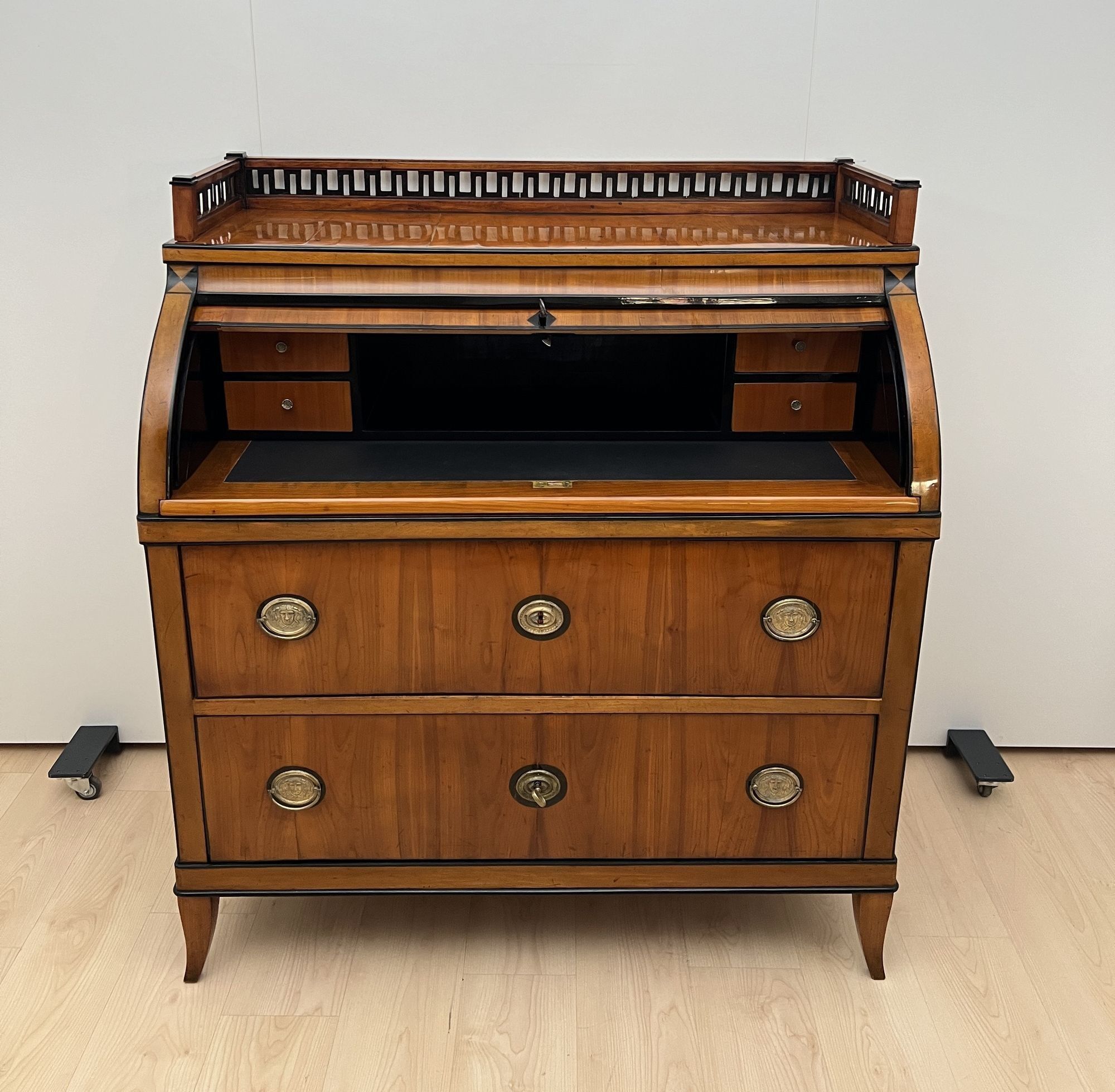 Biedermeier Roll-Top Desk - Roll Top Up - Styylish
