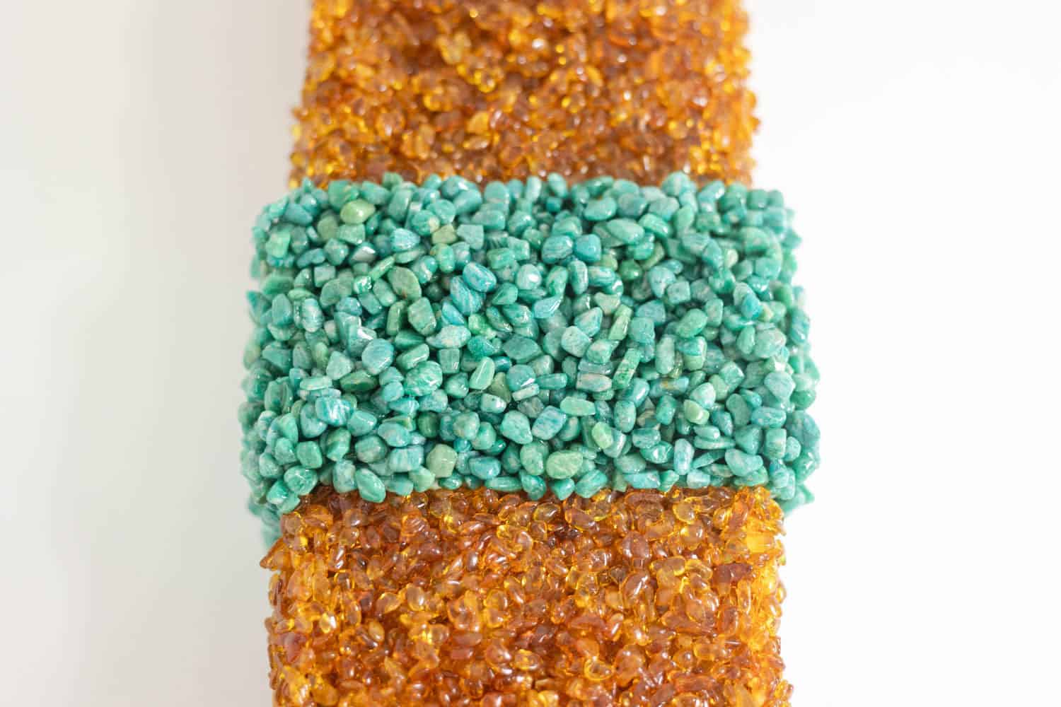 Amazonite Amber Wall Lights - Middle Stone Detail - Styylish