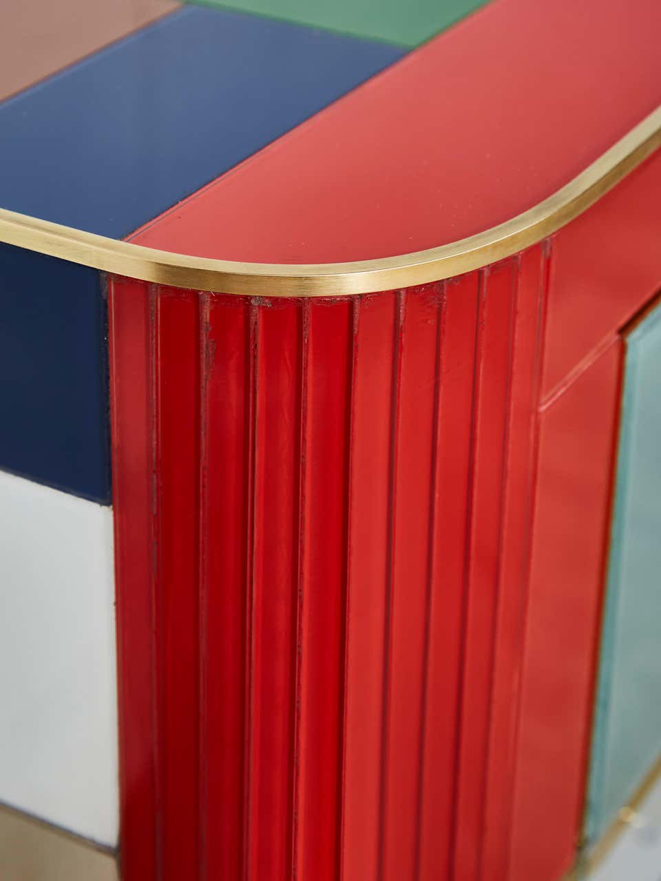 Bespoke Mid Century Style Sideboard, Wood and Glass - Image 3