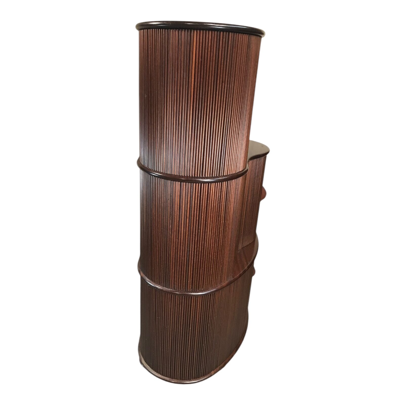 Vintage Tambour Door Cabinet by Robert and Trix Haussmann- side view- Styylish