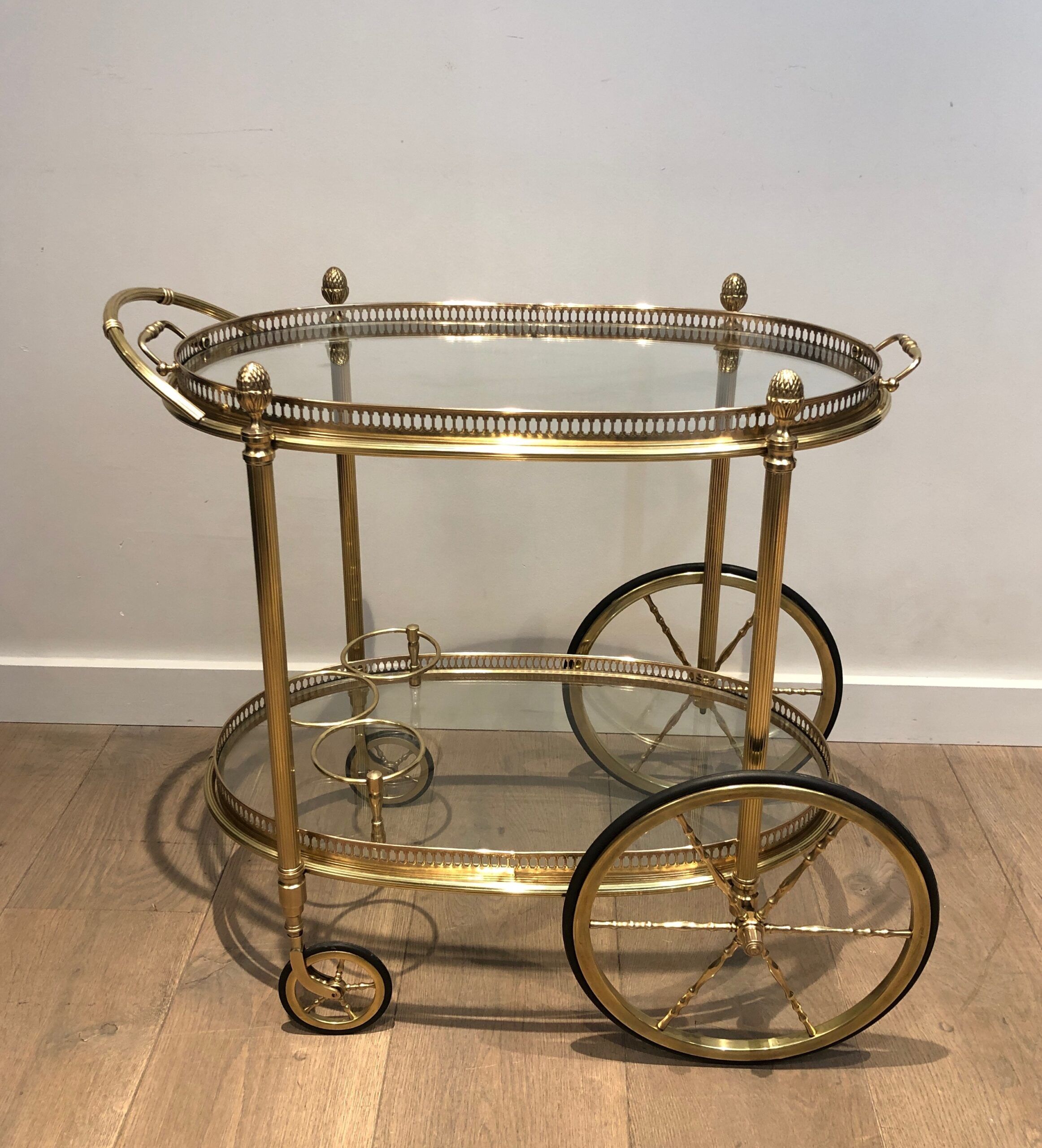 Oval Brass Drinks Trolley by Maison Bagués - Image 3