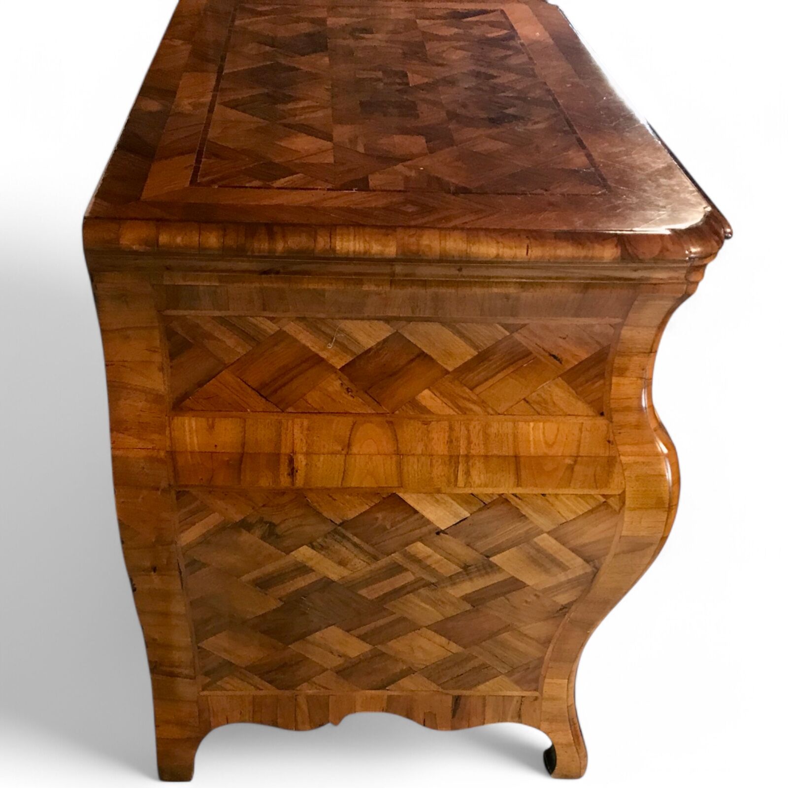 Antique German Baroque Chest of Drawers - Side Profile Details - Styylish