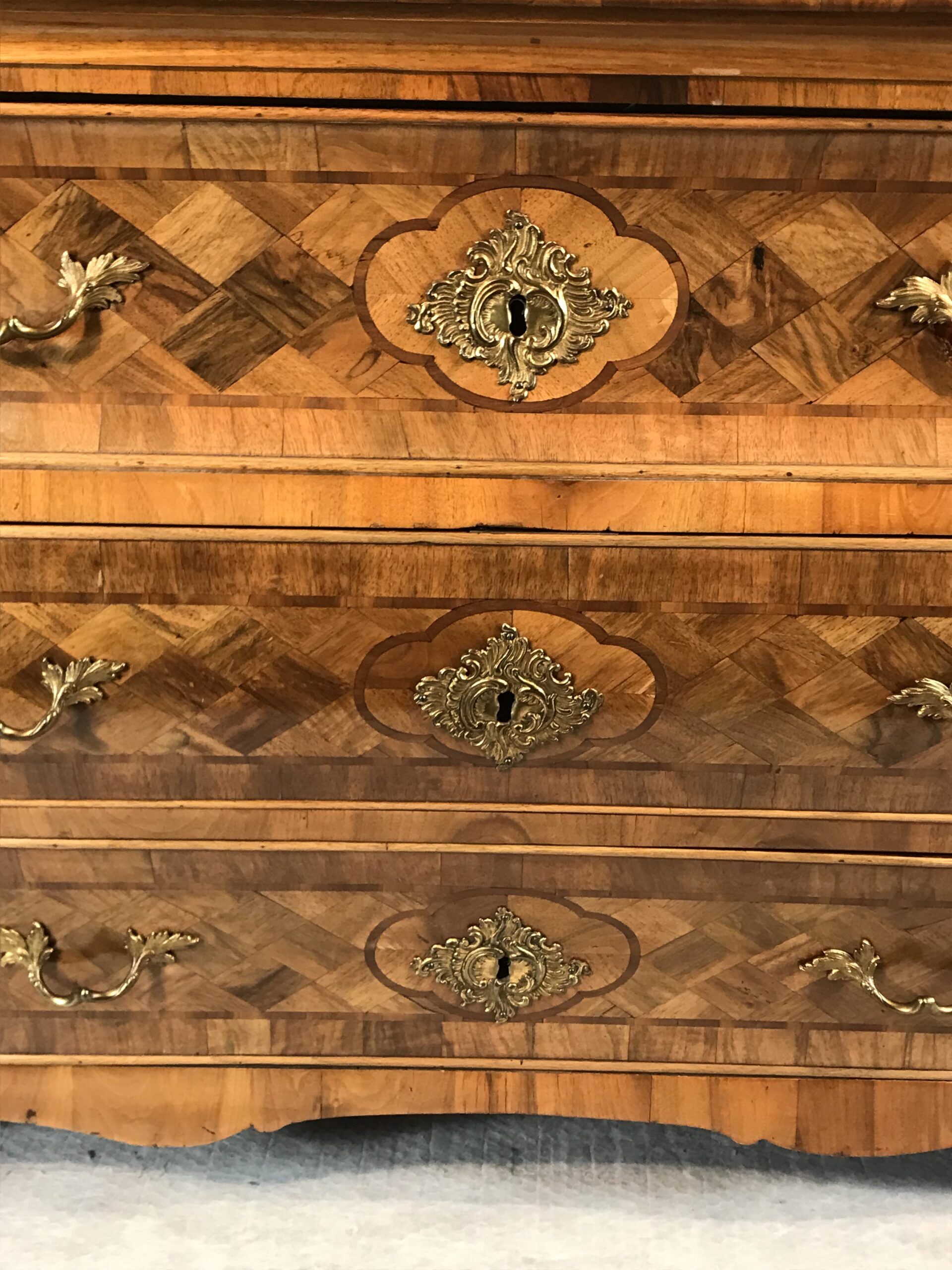 Antique German Baroque Chest of Drawers - Front Profile - Styylish