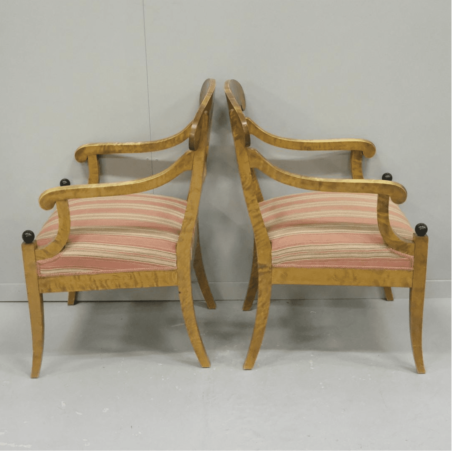 Swedish Biedermeier Carver Chairs - Back to Back - Styylish