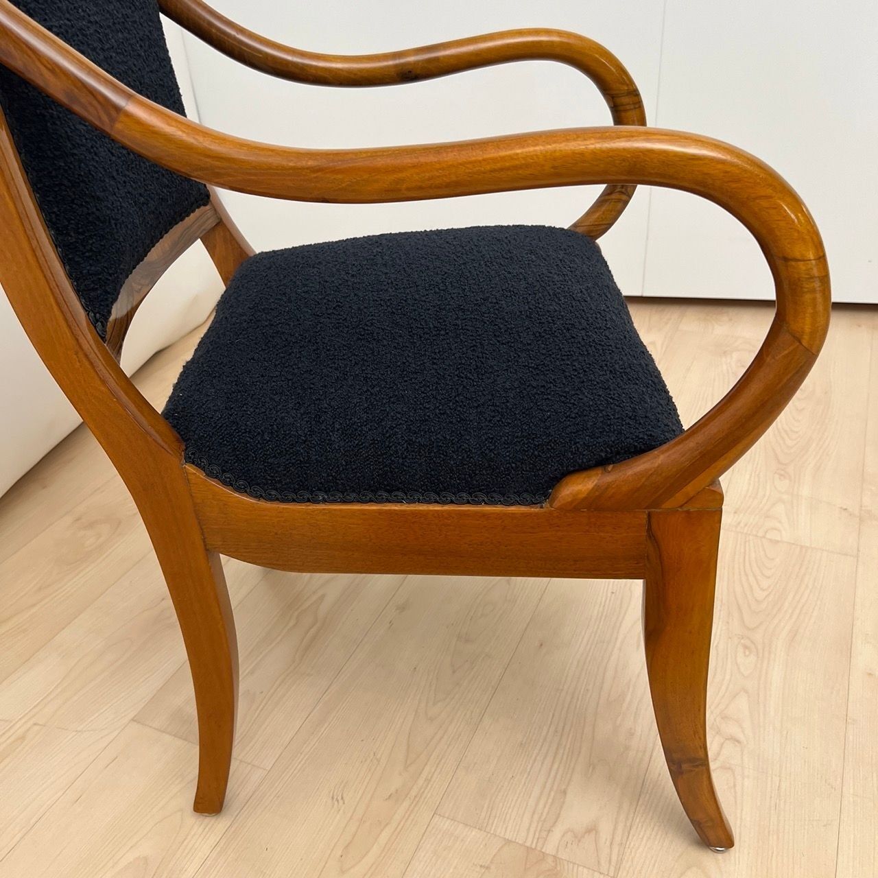 Biedermeier Walnut Armchair, South Germany circa 1835 - Image 11