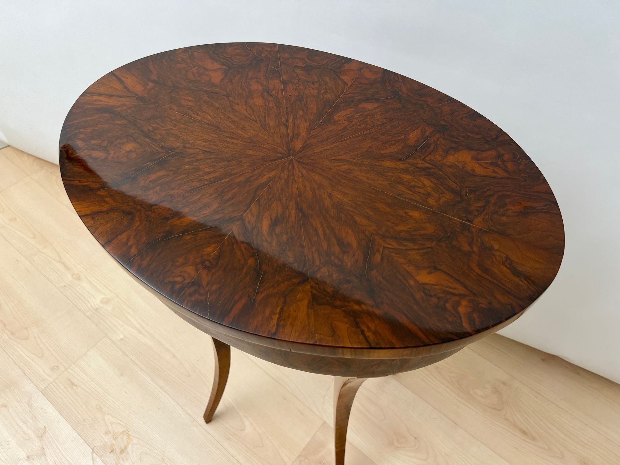 Oval Biedermeier Side Table, South Germany circa 1820 - Image 13