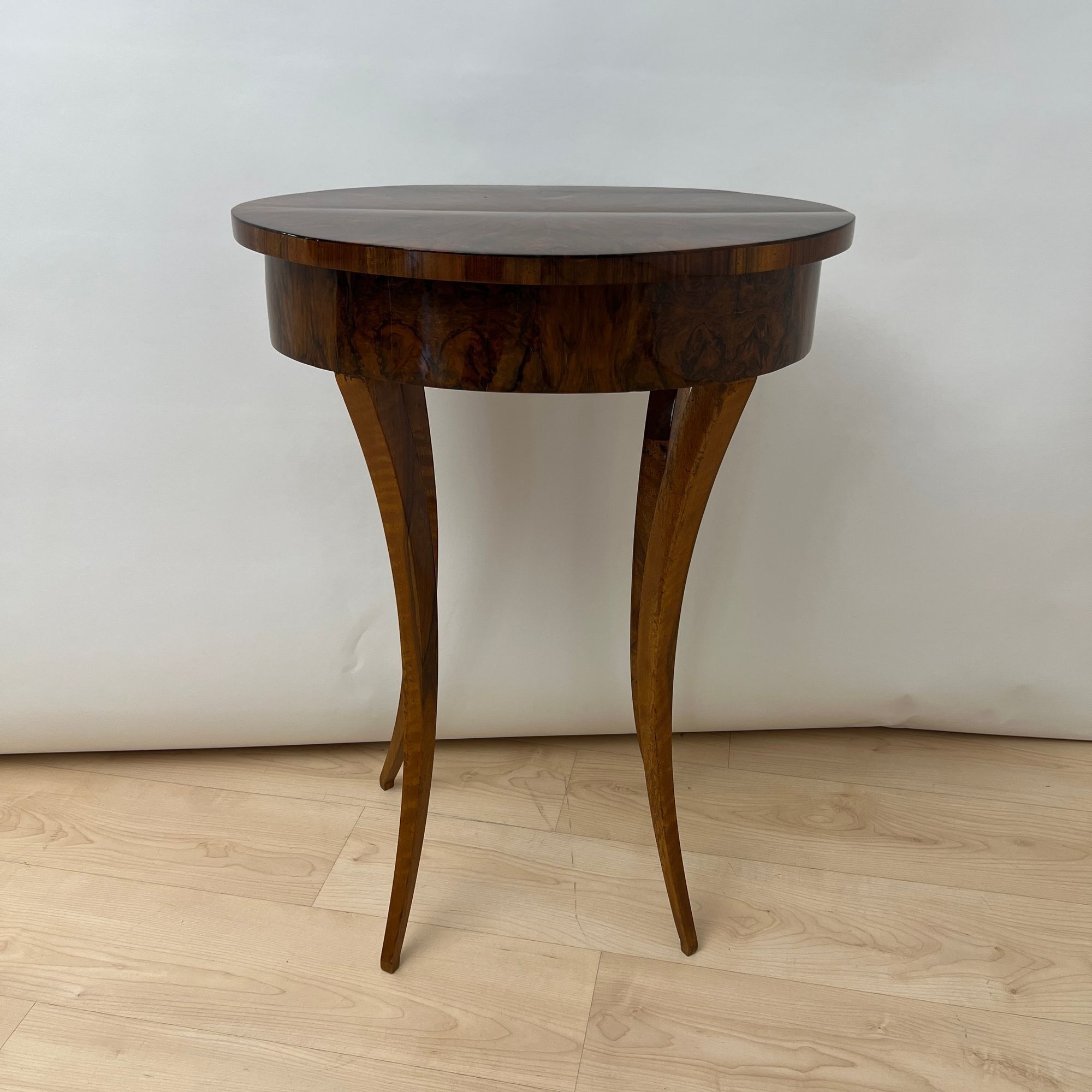 Oval Biedermeier Side Table, South Germany circa 1820 - Image 14