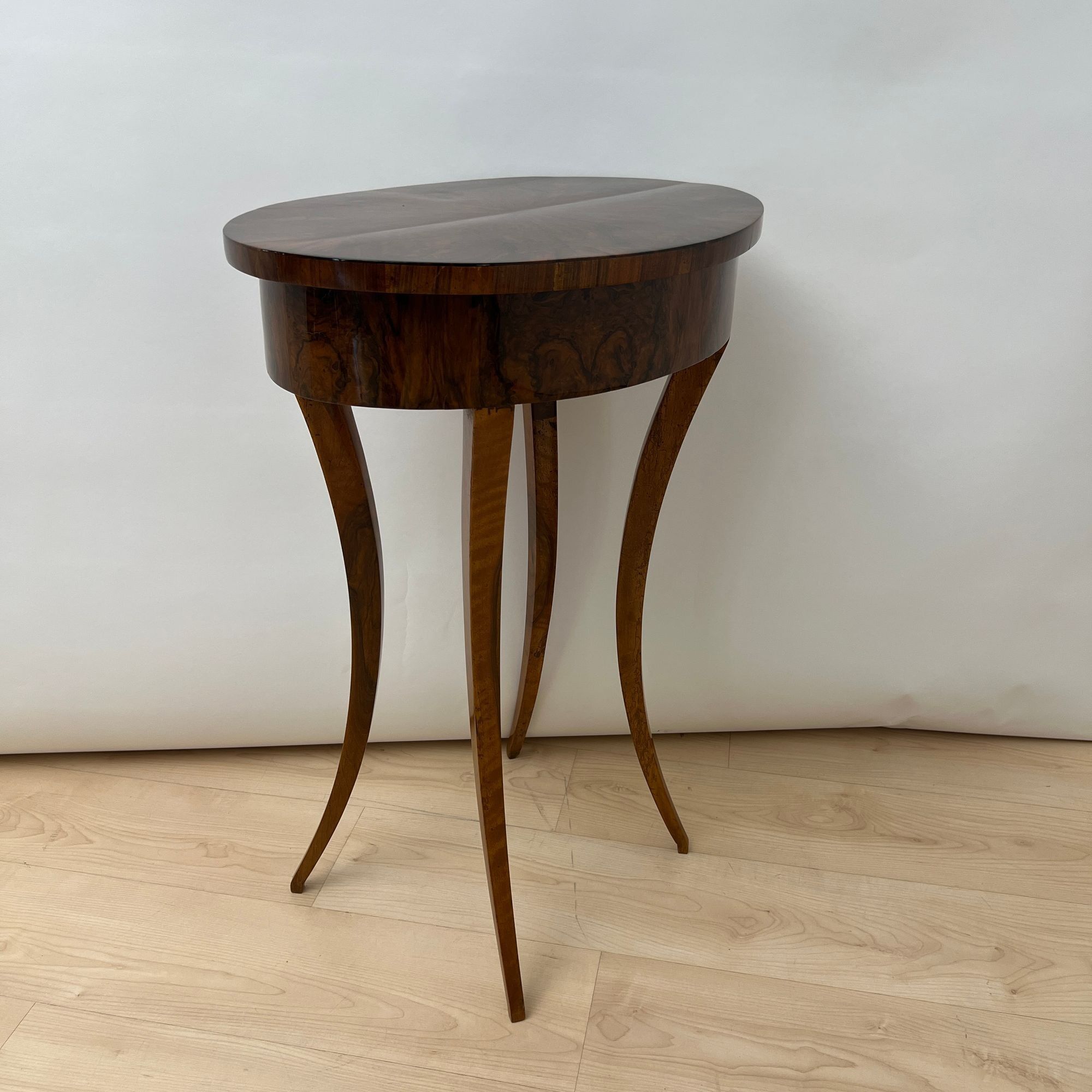 Oval Biedermeier Side Table, South Germany circa 1820 - Image 15