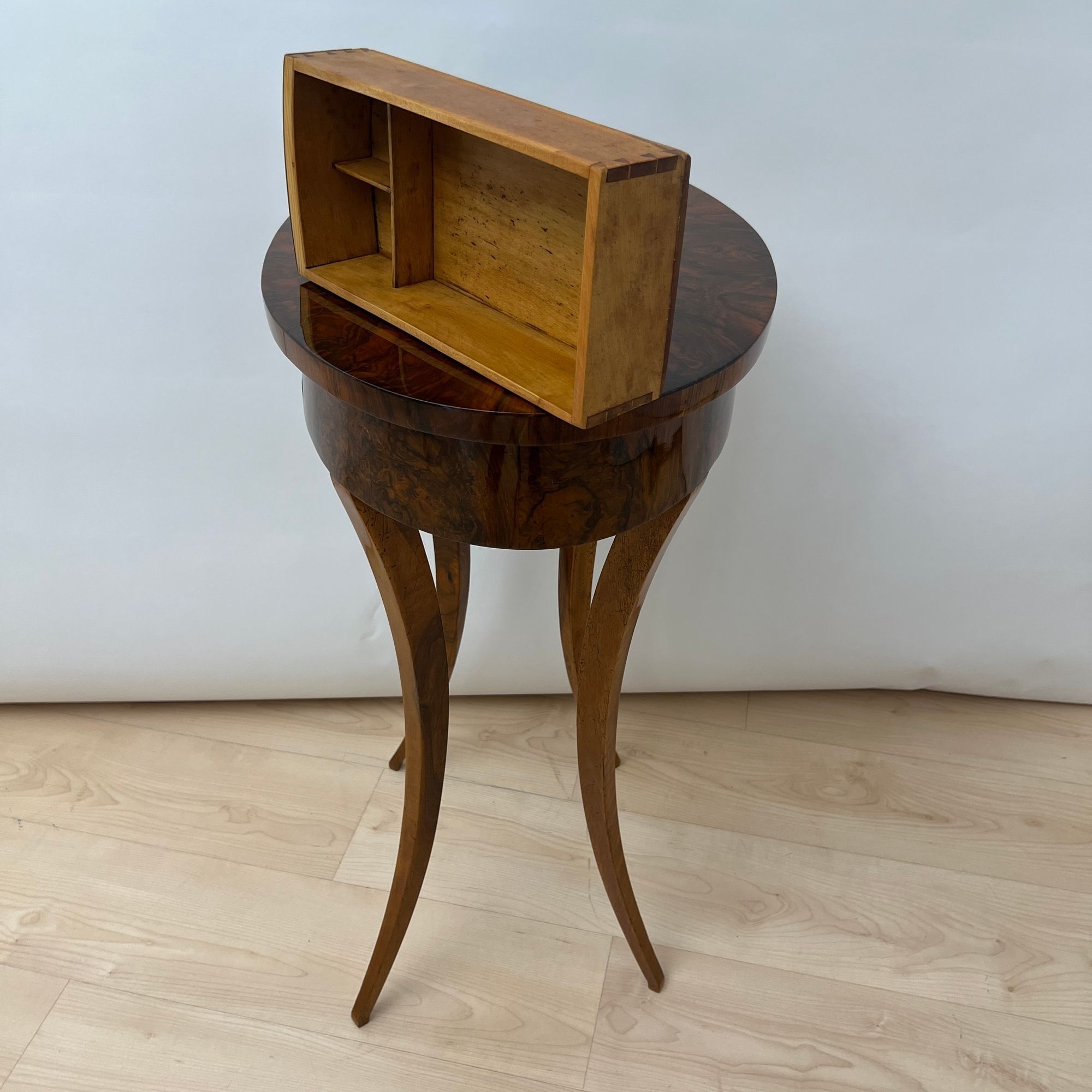Oval Biedermeier Side Table, South Germany circa 1820 - Image 19