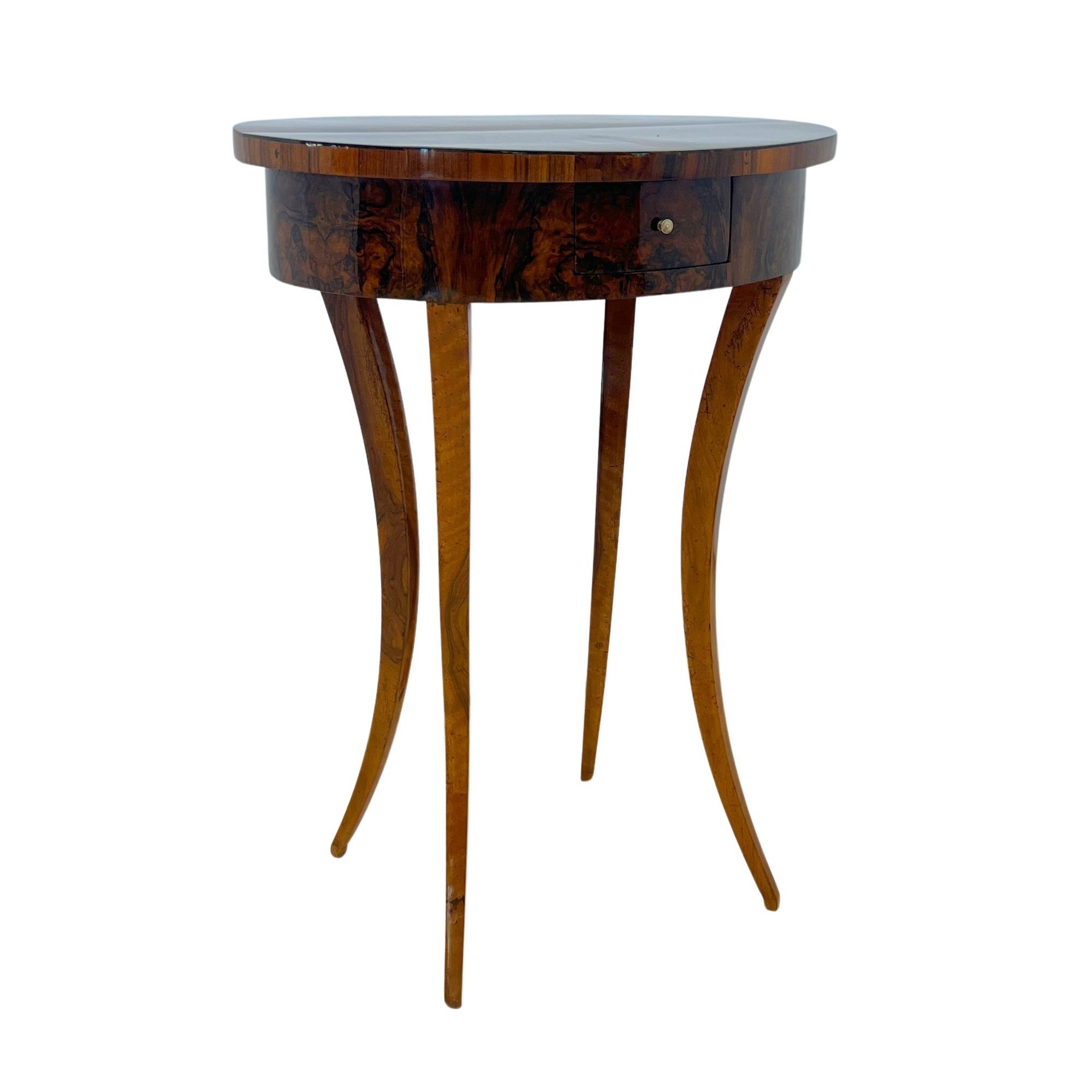 Oval Biedermeier Side Table, South Germany circa 1820 - Image 2