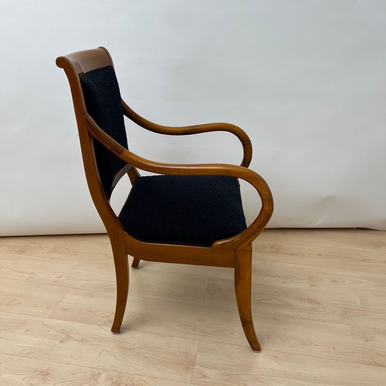 Biedermeier Walnut Armchair, South Germany circa 1835 - Image 5