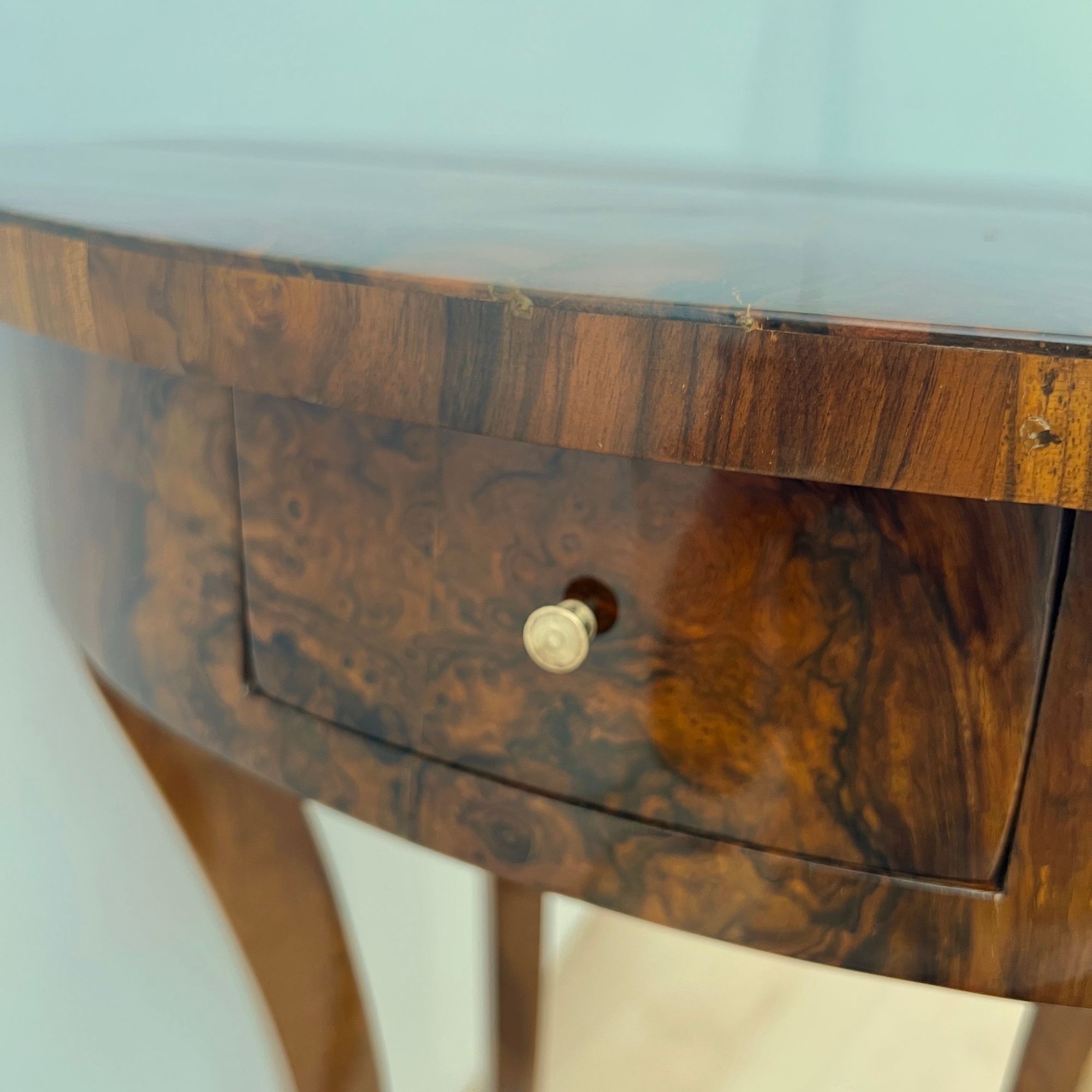 Oval Biedermeier Side Table, South Germany circa 1820 - Image 7