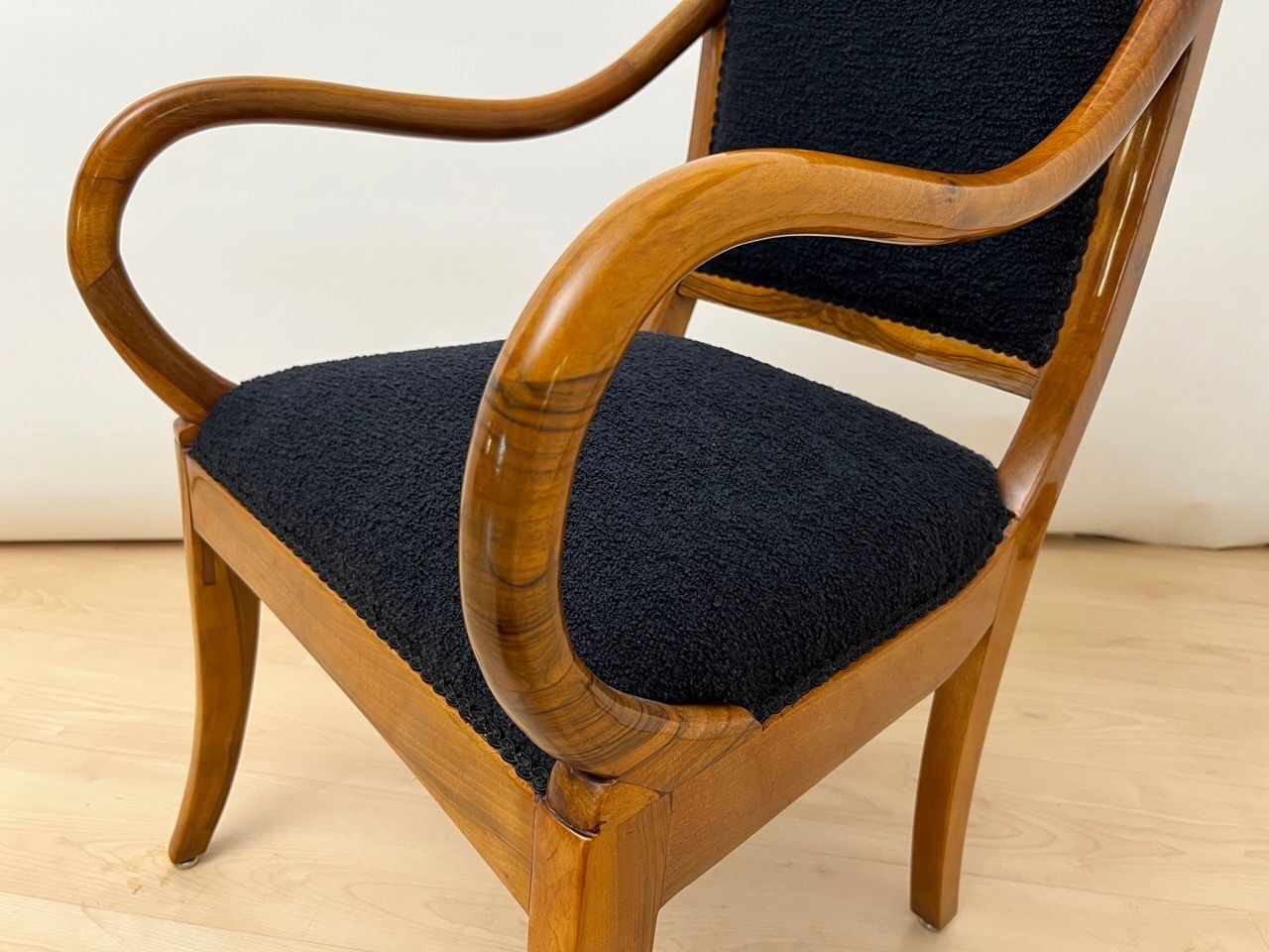 Biedermeier Walnut Armchair, South Germany circa 1835 - Image 8