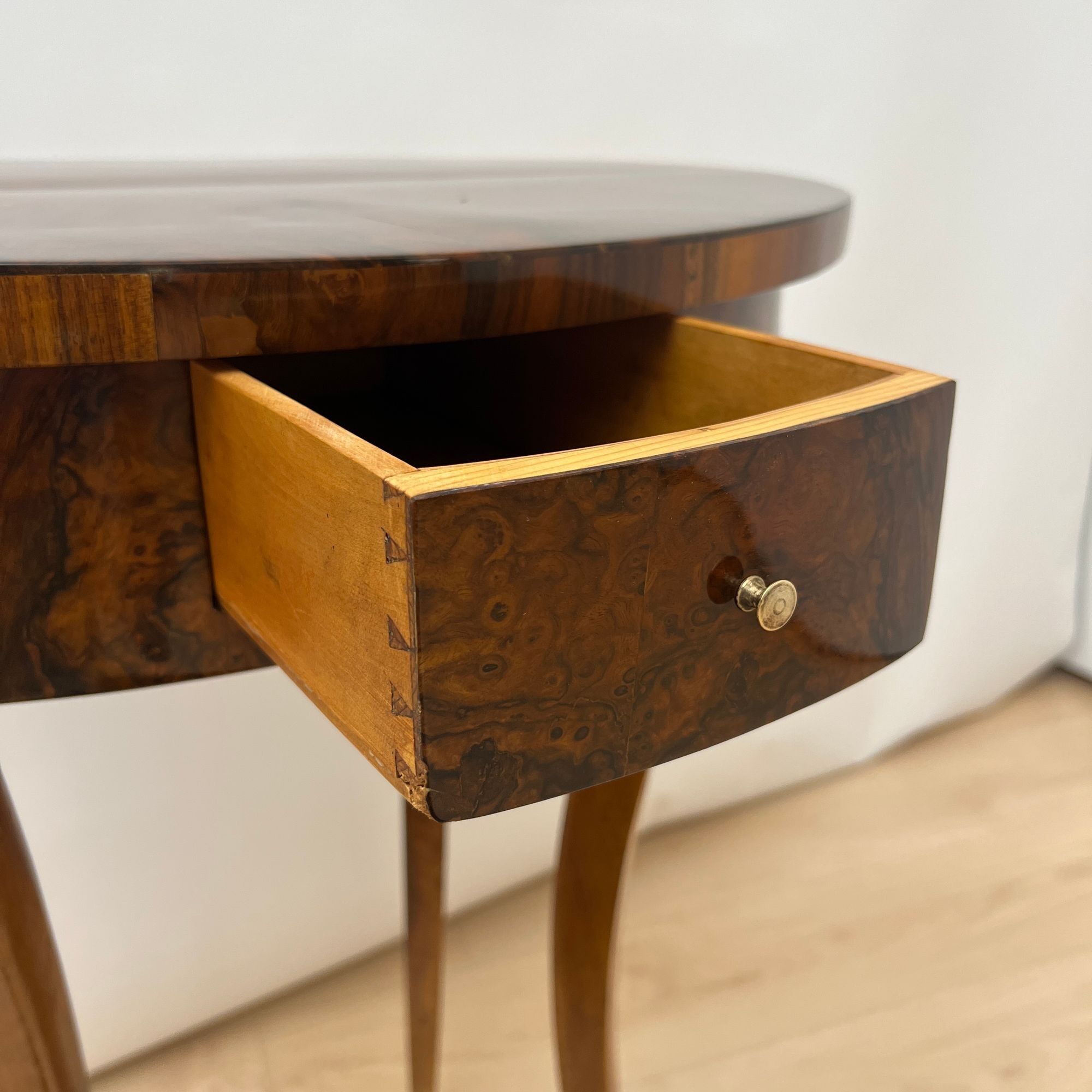 Oval Biedermeier Side Table, South Germany circa 1820 - Image 8