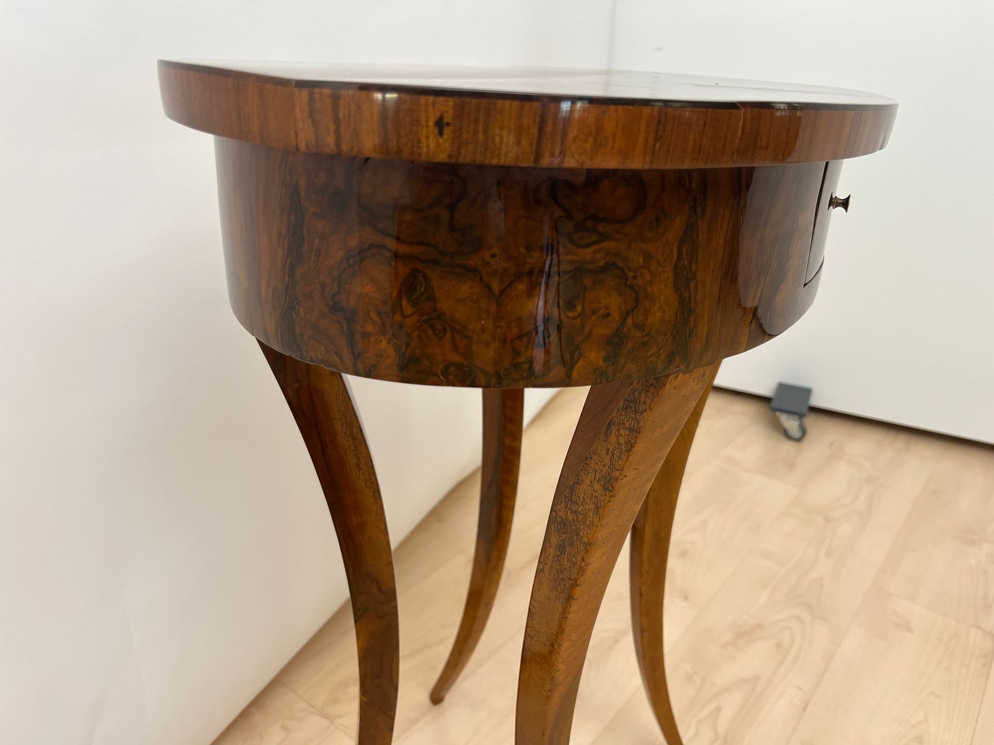 Oval Biedermeier Side Table, South Germany circa 1820 - Image 9